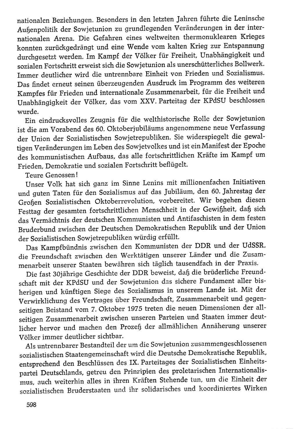 Dokumente der Sozialistischen Einheitspartei Deutschlands (SED) [Deutsche Demokratische Republik (DDR)] 1976-1977, Seite 598 (Dok. SED DDR 1976-1977, S. 598)