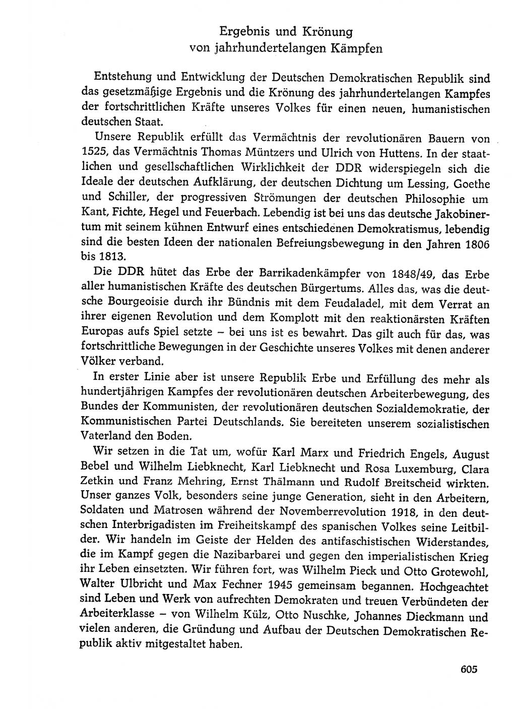Dokumente der Sozialistischen Einheitspartei Deutschlands (SED) [Deutsche Demokratische Republik (DDR)] 1976-1977, Seite 605 (Dok. SED DDR 1976-1977, S. 605)