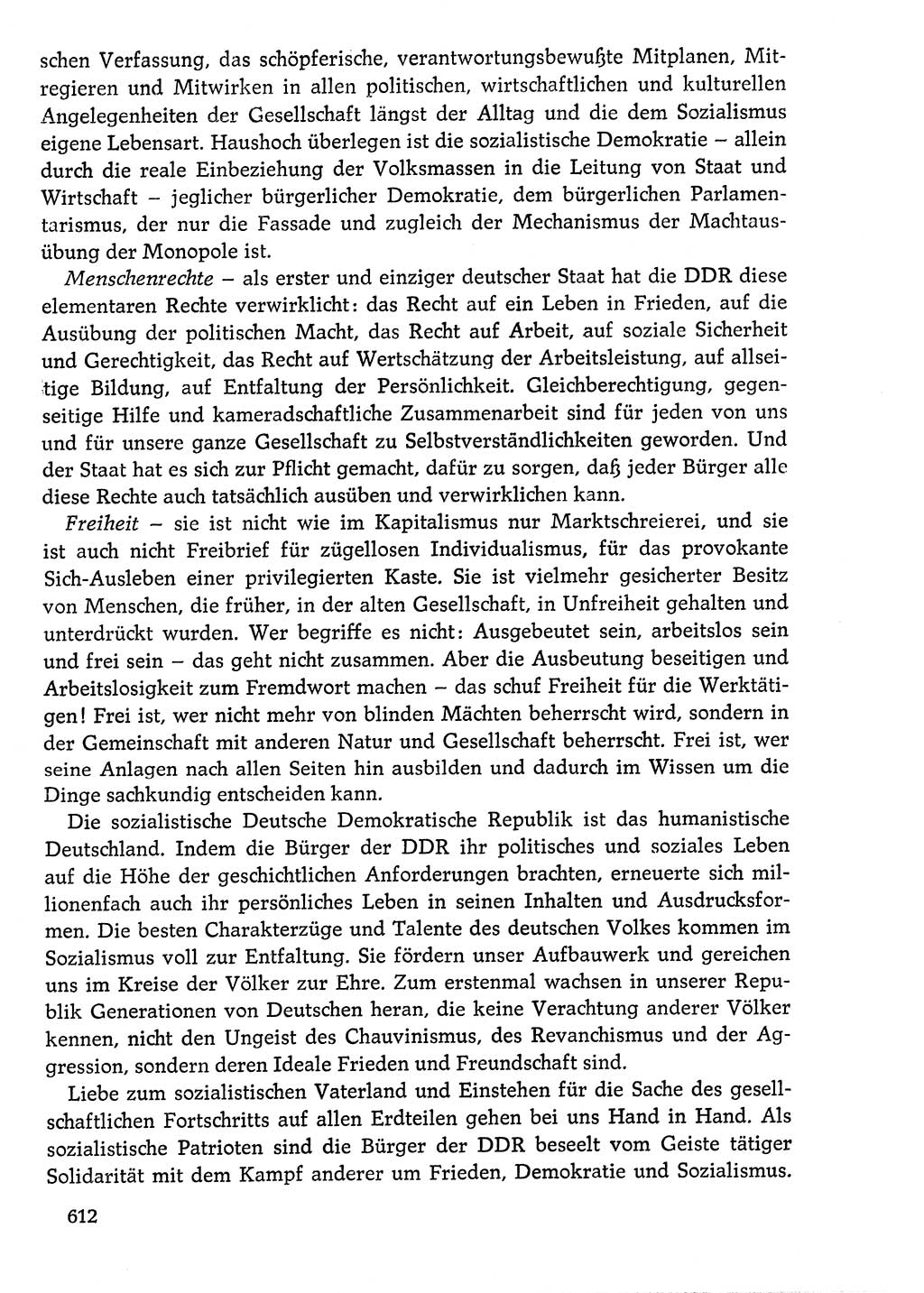 Dokumente der Sozialistischen Einheitspartei Deutschlands (SED) [Deutsche Demokratische Republik (DDR)] 1976-1977, Seite 612 (Dok. SED DDR 1976-1977, S. 612)
