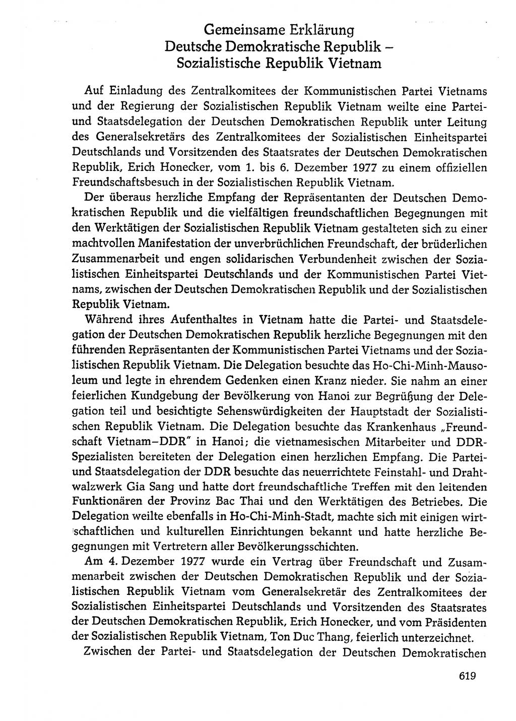 Dokumente der Sozialistischen Einheitspartei Deutschlands (SED) [Deutsche Demokratische Republik (DDR)] 1976-1977, Seite 619 (Dok. SED DDR 1976-1977, S. 619)