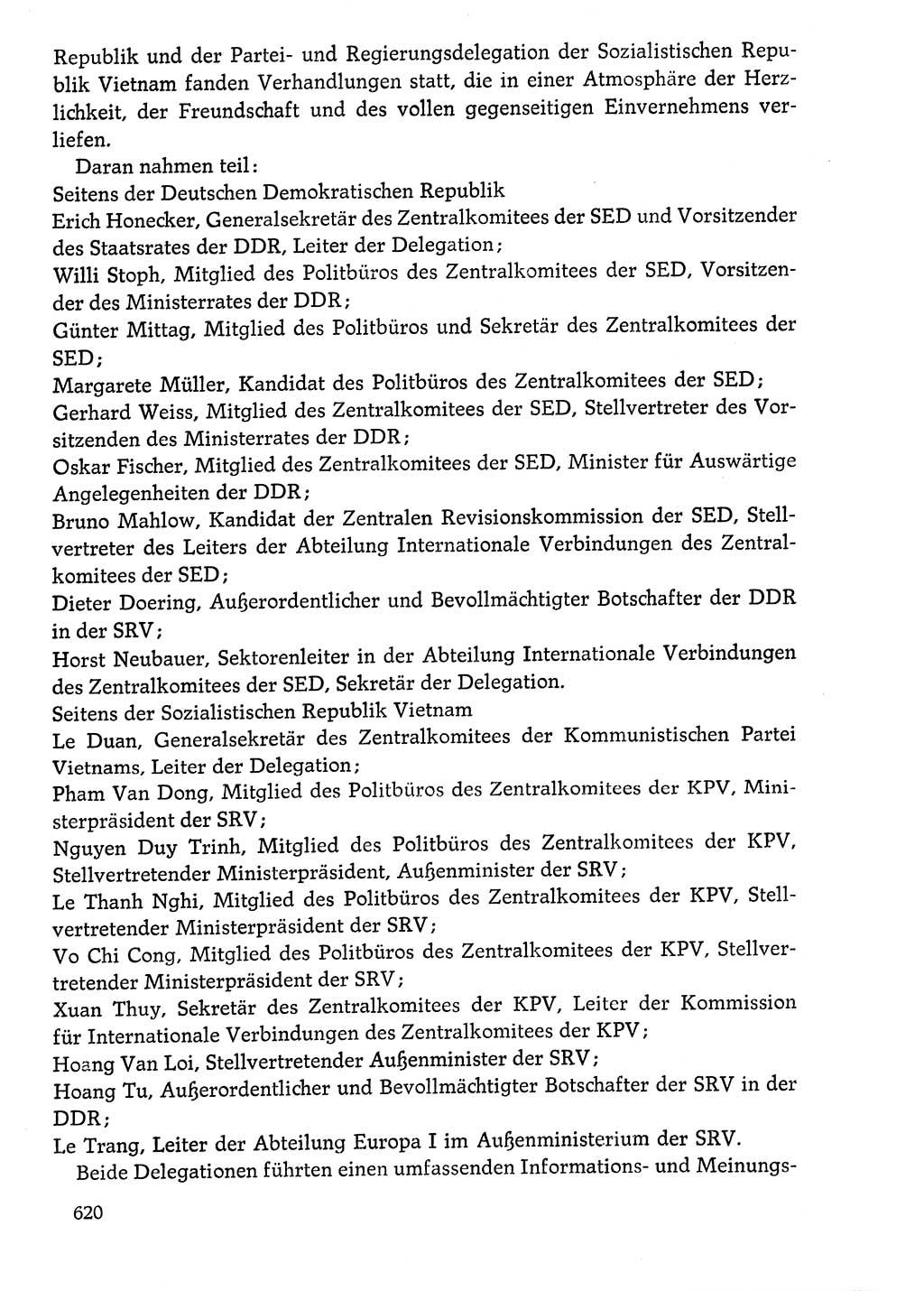 Dokumente der Sozialistischen Einheitspartei Deutschlands (SED) [Deutsche Demokratische Republik (DDR)] 1976-1977, Seite 620 (Dok. SED DDR 1976-1977, S. 620)