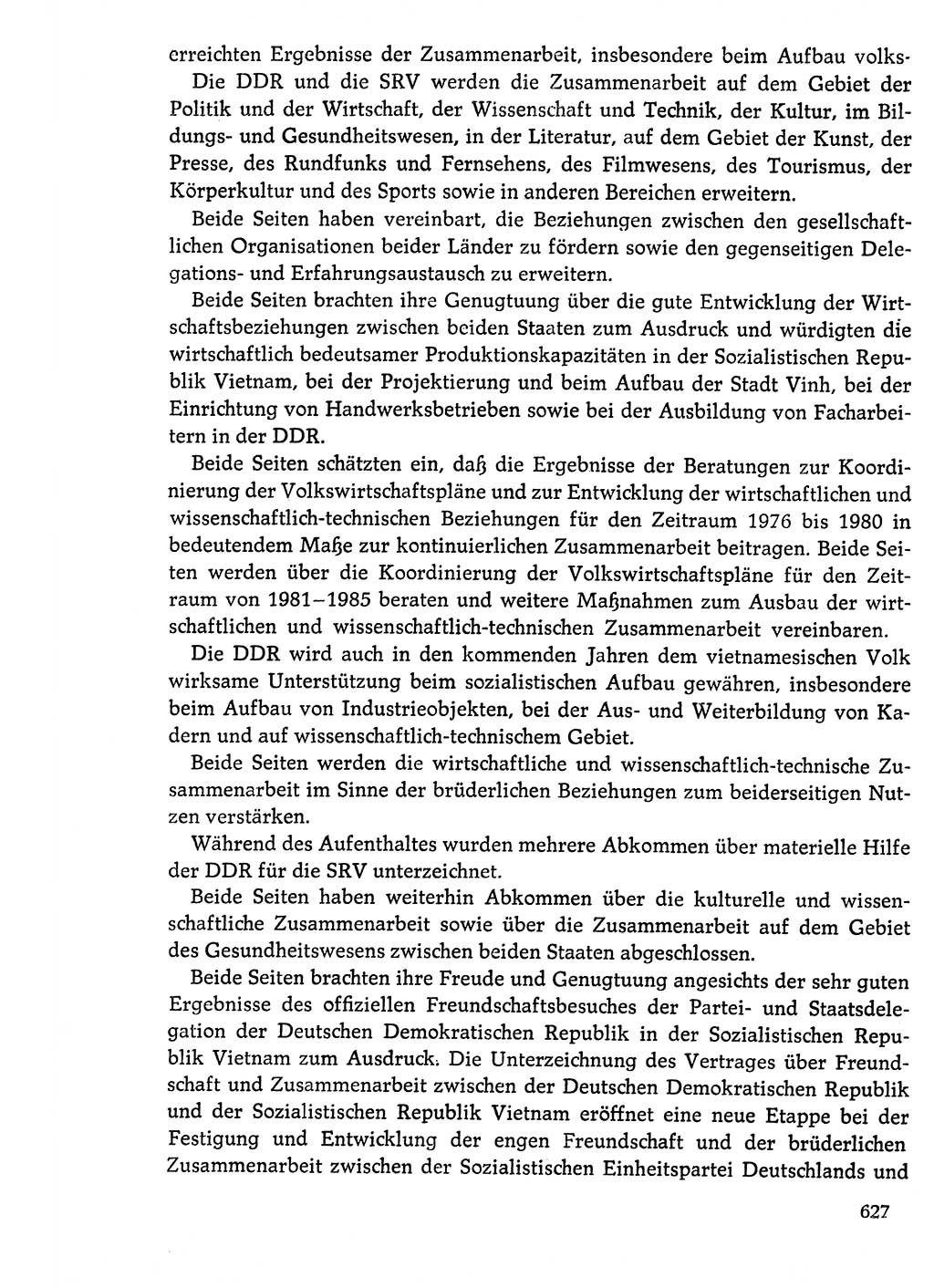 Dokumente der Sozialistischen Einheitspartei Deutschlands (SED) [Deutsche Demokratische Republik (DDR)] 1976-1977, Seite 627 (Dok. SED DDR 1976-1977, S. 627)