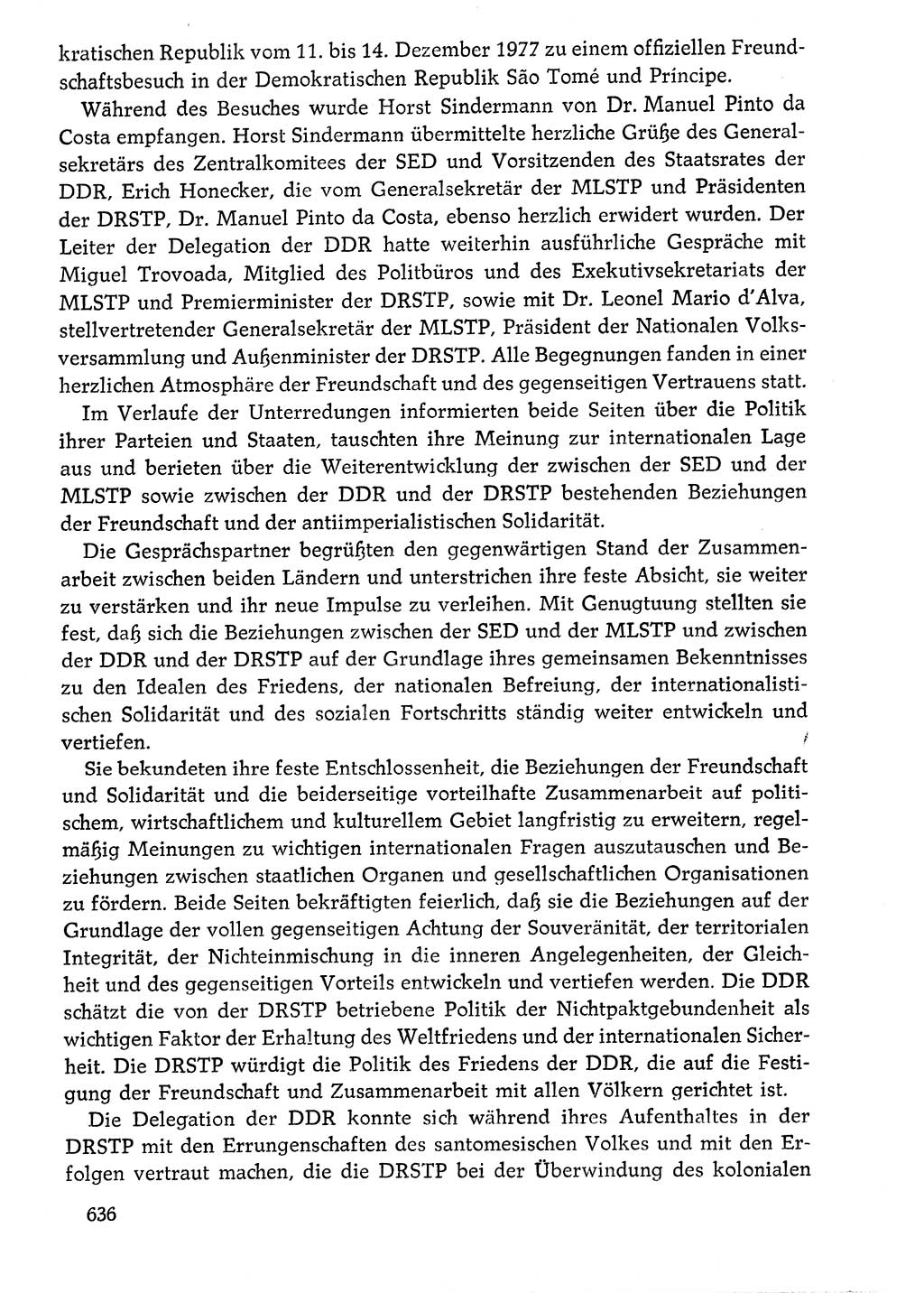 Dokumente der Sozialistischen Einheitspartei Deutschlands (SED) [Deutsche Demokratische Republik (DDR)] 1976-1977, Seite 636 (Dok. SED DDR 1976-1977, S. 636)