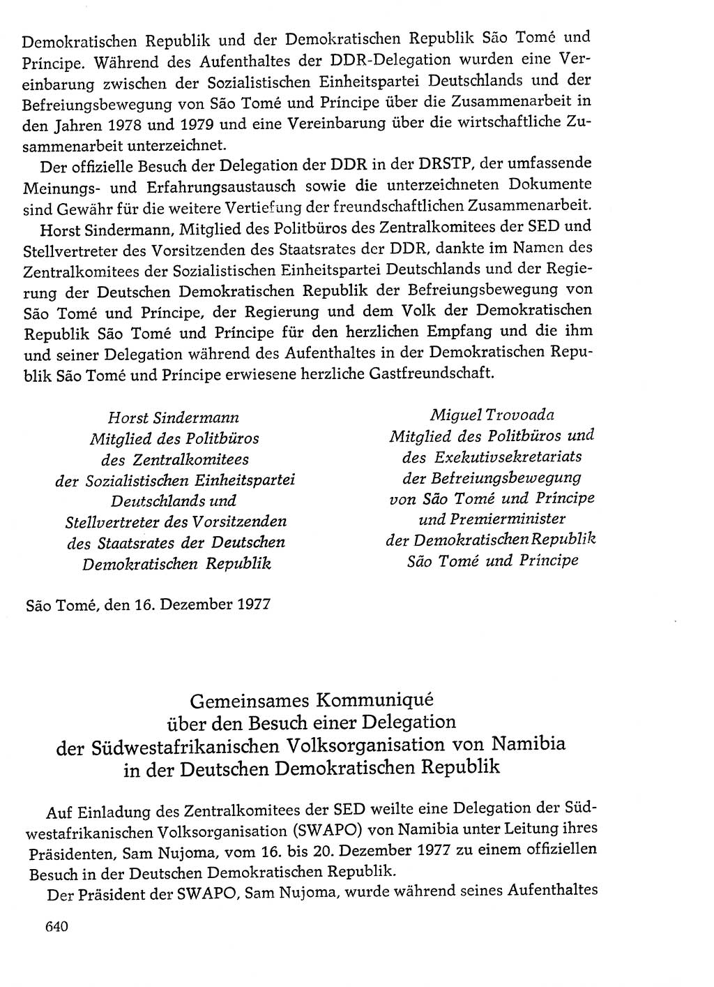 Dokumente der Sozialistischen Einheitspartei Deutschlands (SED) [Deutsche Demokratische Republik (DDR)] 1976-1977, Seite 640 (Dok. SED DDR 1976-1977, S. 640)