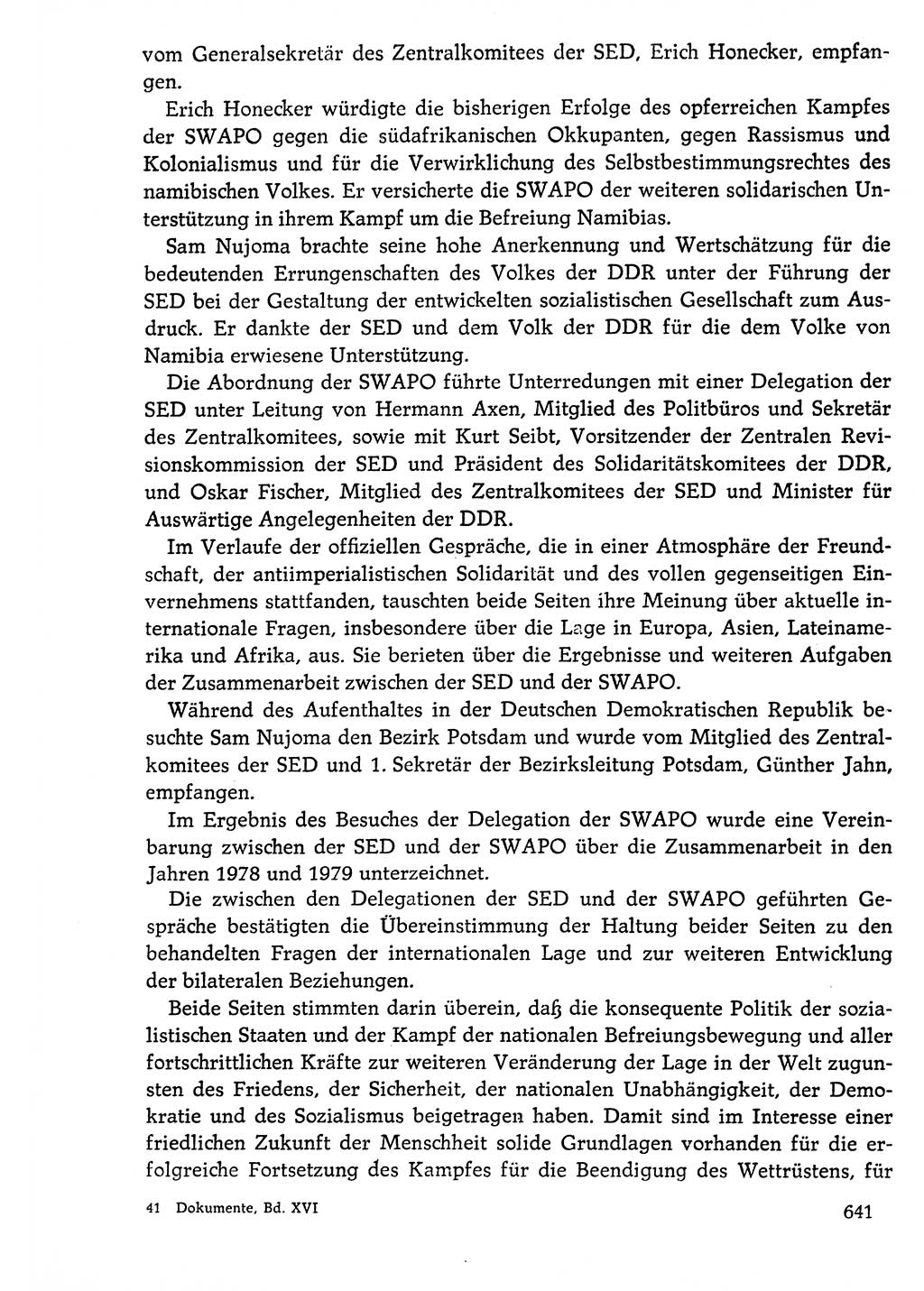 Dokumente der Sozialistischen Einheitspartei Deutschlands (SED) [Deutsche Demokratische Republik (DDR)] 1976-1977, Seite 641 (Dok. SED DDR 1976-1977, S. 641)