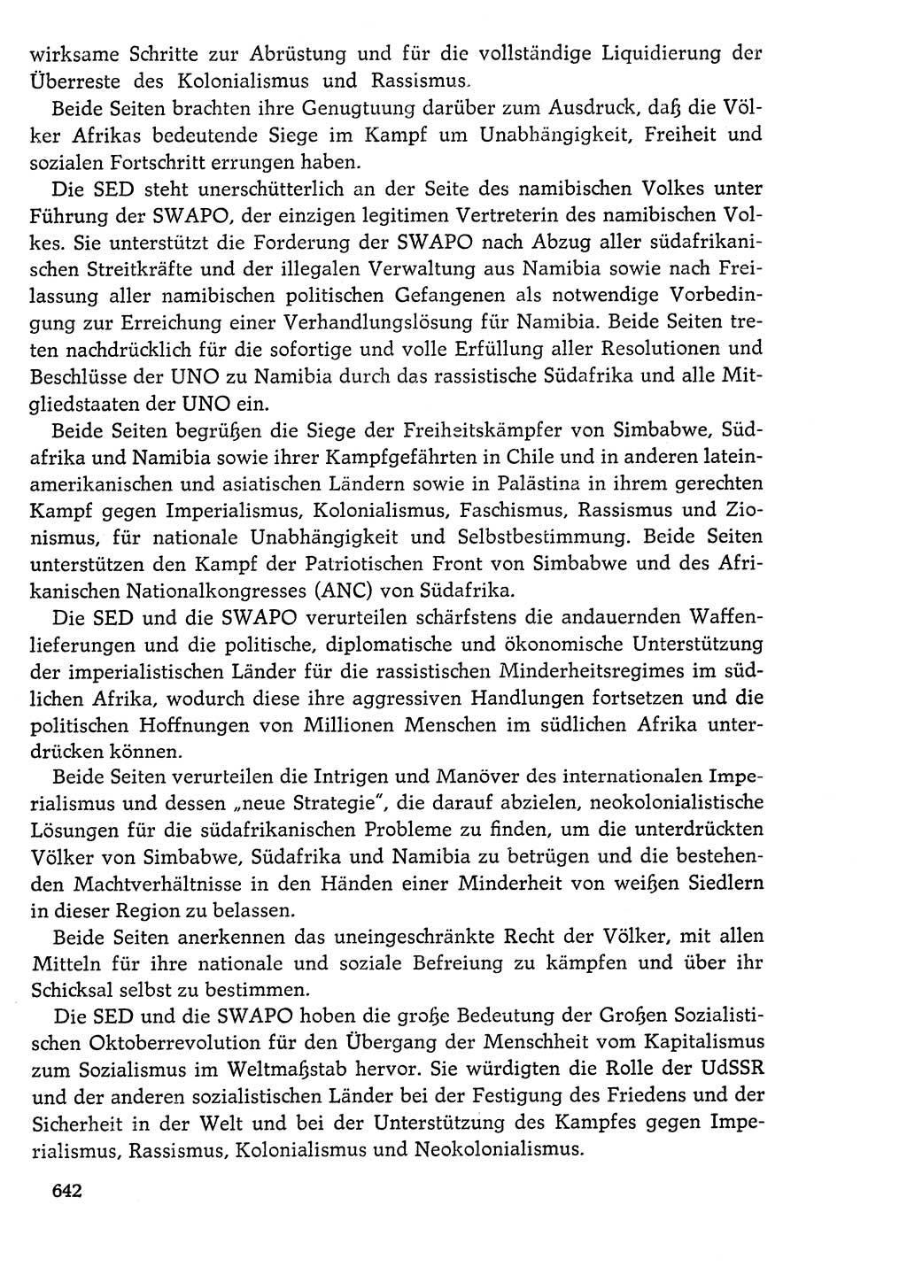 Dokumente der Sozialistischen Einheitspartei Deutschlands (SED) [Deutsche Demokratische Republik (DDR)] 1976-1977, Seite 642 (Dok. SED DDR 1976-1977, S. 642)