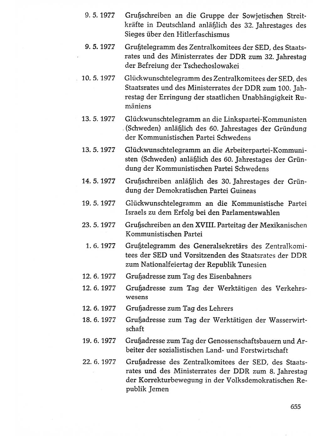 Dokumente der Sozialistischen Einheitspartei Deutschlands (SED) [Deutsche Demokratische Republik (DDR)] 1976-1977, Seite 655 (Dok. SED DDR 1976-1977, S. 655)