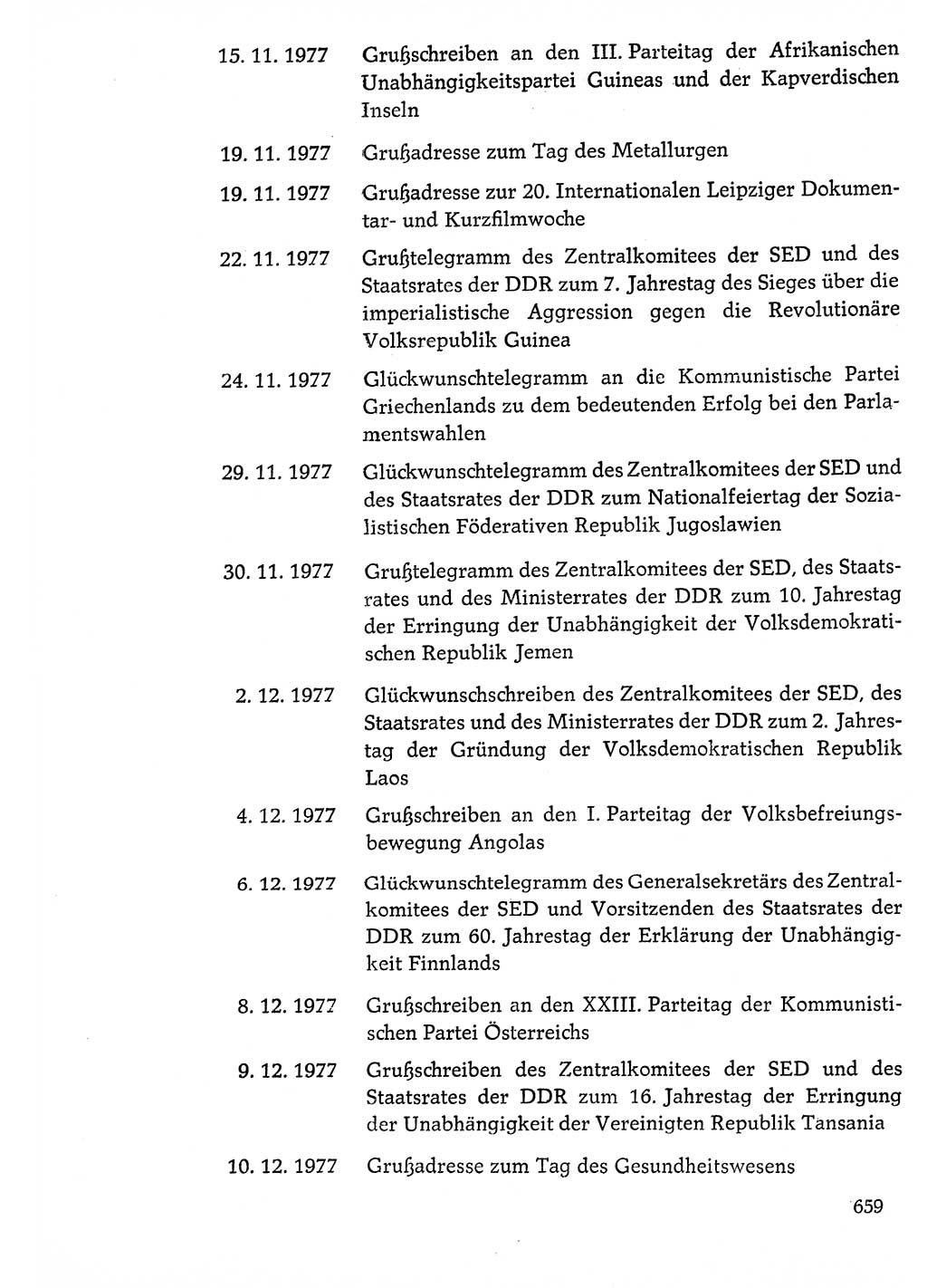 Dokumente der Sozialistischen Einheitspartei Deutschlands (SED) [Deutsche Demokratische Republik (DDR)] 1976-1977, Seite 659 (Dok. SED DDR 1976-1977, S. 659)