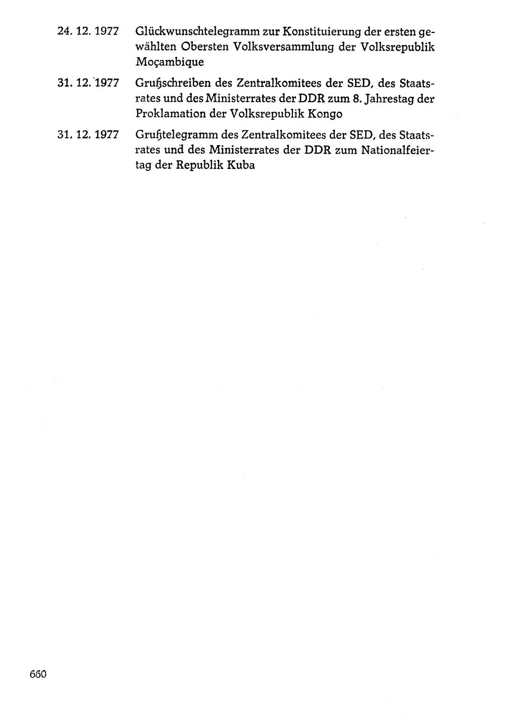 Dokumente der Sozialistischen Einheitspartei Deutschlands (SED) [Deutsche Demokratische Republik (DDR)] 1976-1977, Seite 660 (Dok. SED DDR 1976-1977, S. 660)