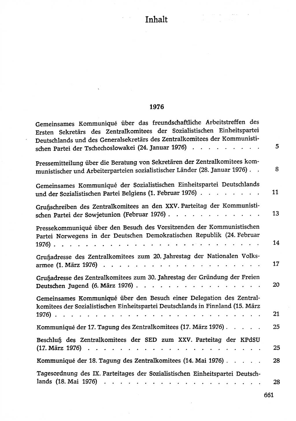 Dokumente der Sozialistischen Einheitspartei Deutschlands (SED) [Deutsche Demokratische Republik (DDR)] 1976-1977, Seite 661 (Dok. SED DDR 1976-1977, S. 661)