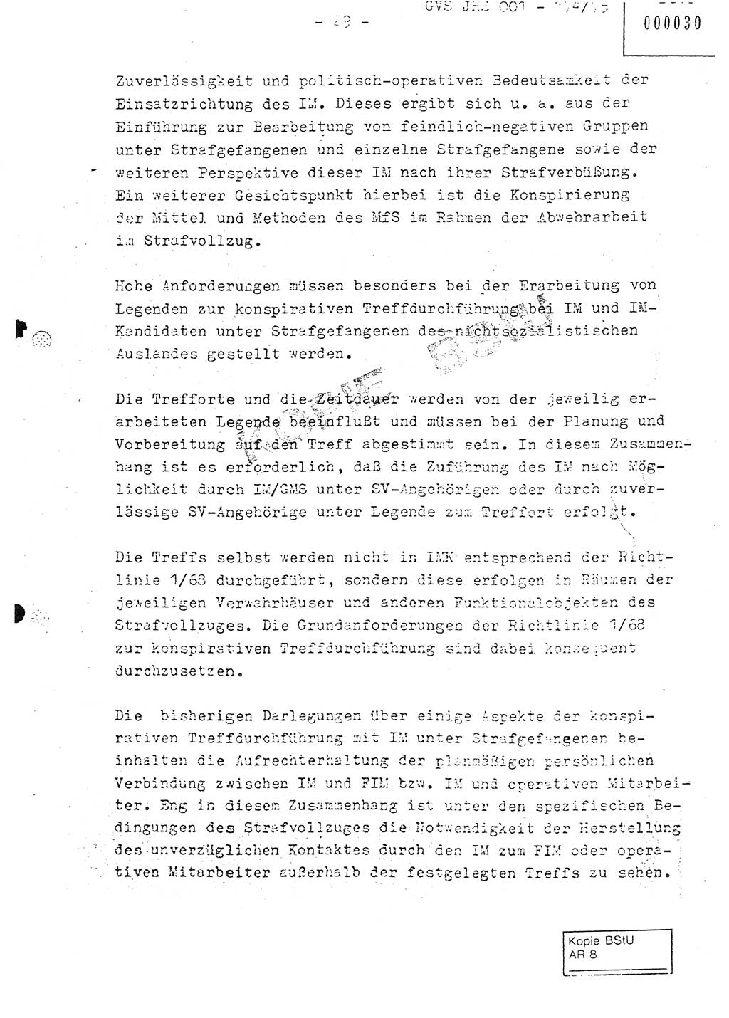 Fachschulabschlußarbeit Oberleutnant Adolf Cichon (Abt. Ⅶ), Ministerium für Staatssicherheit (MfS) [Deutsche Demokratische Republik (DDR)], Juristische Hochschule (JHS), Geheime Verschlußsache (GVS) 001-174/75, Potsdam 1976, Seite 29 (FS-Abschl.-Arb. MfS DDR JHS GVS 001-174/75 1976, S. 29)