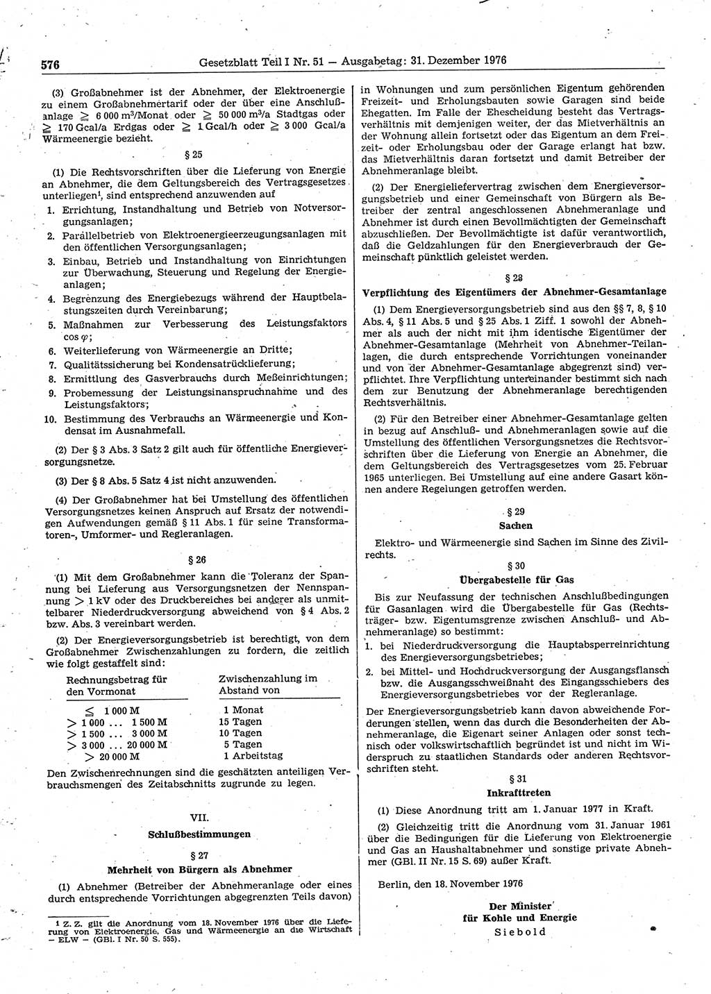 Gesetzblatt (GBl.) der Deutschen Demokratischen Republik (DDR) Teil Ⅰ 1976, Seite 576 (GBl. DDR Ⅰ 1976, S. 576)