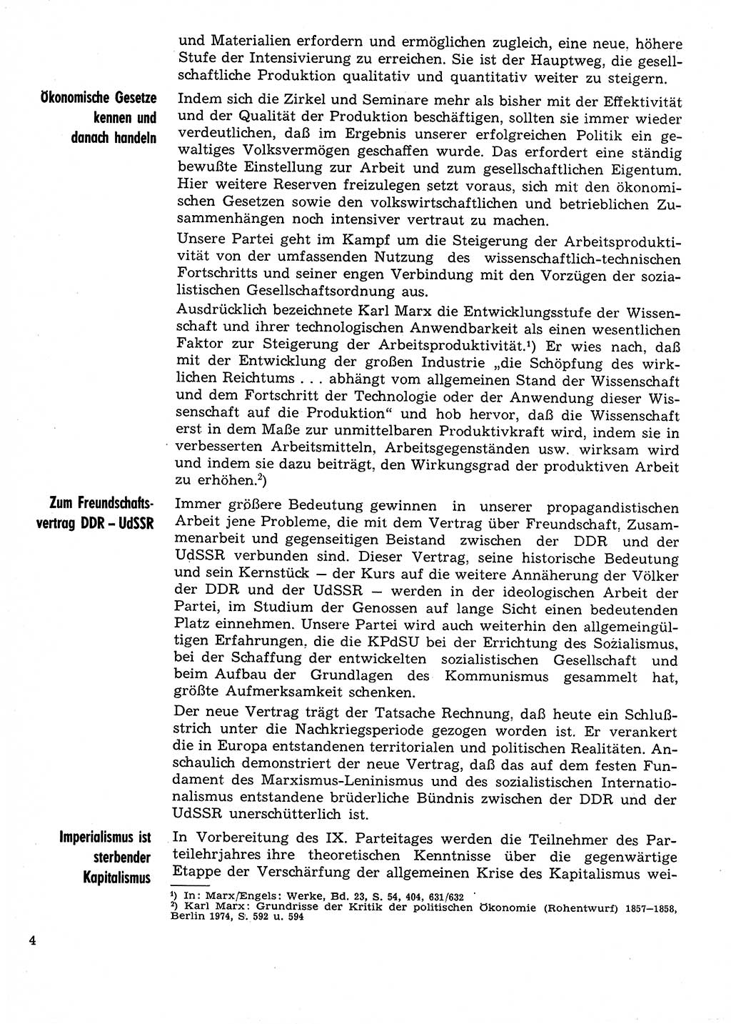 Neuer Weg (NW), Organ des Zentralkomitees (ZK) der SED (Sozialistische Einheitspartei Deutschlands) für Fragen des Parteilebens, 31. Jahrgang [Deutsche Demokratische Republik (DDR)] 1976, Seite 4 (NW ZK SED DDR 1976, S. 4)