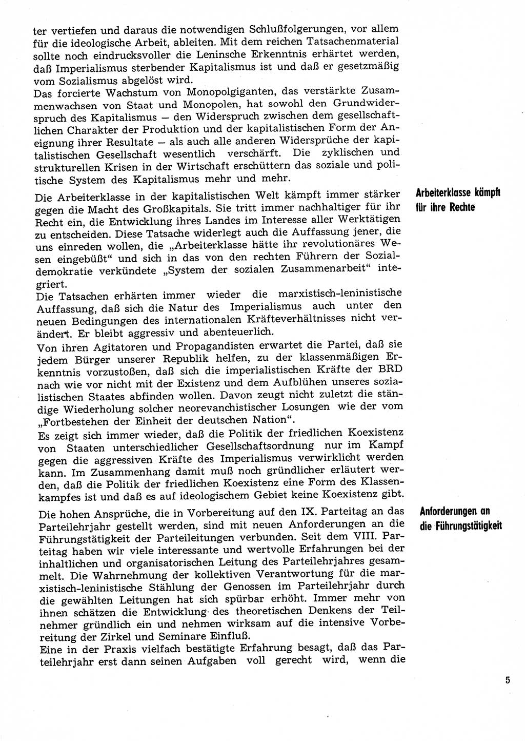 Neuer Weg (NW), Organ des Zentralkomitees (ZK) der SED (Sozialistische Einheitspartei Deutschlands) für Fragen des Parteilebens, 31. Jahrgang [Deutsche Demokratische Republik (DDR)] 1976, Seite 5 (NW ZK SED DDR 1976, S. 5)