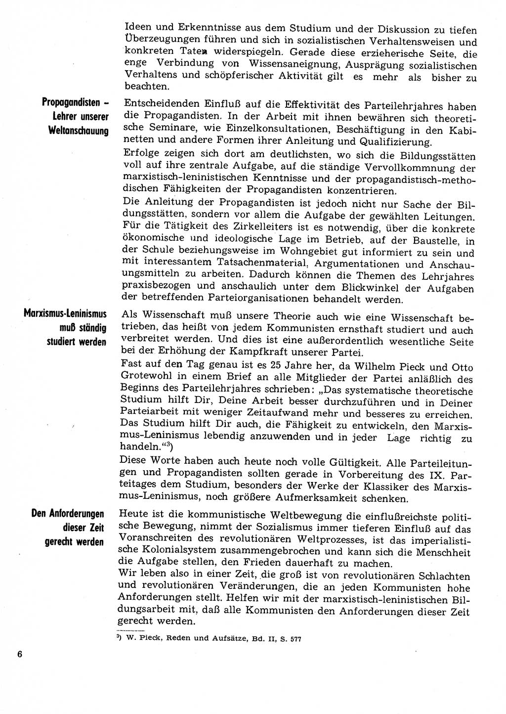 Neuer Weg (NW), Organ des Zentralkomitees (ZK) der SED (Sozialistische Einheitspartei Deutschlands) für Fragen des Parteilebens, 31. Jahrgang [Deutsche Demokratische Republik (DDR)] 1976, Seite 6 (NW ZK SED DDR 1976, S. 6)