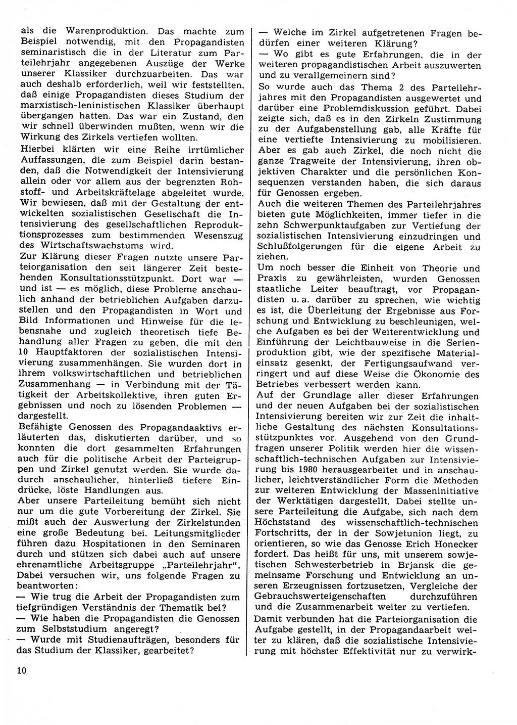 Neuer Weg (NW), Organ des Zentralkomitees (ZK) der SED (Sozialistische Einheitspartei Deutschlands) für Fragen des Parteilebens, 31. Jahrgang [Deutsche Demokratische Republik (DDR)] 1976, Seite 10 (NW ZK SED DDR 1976, S. 10)
