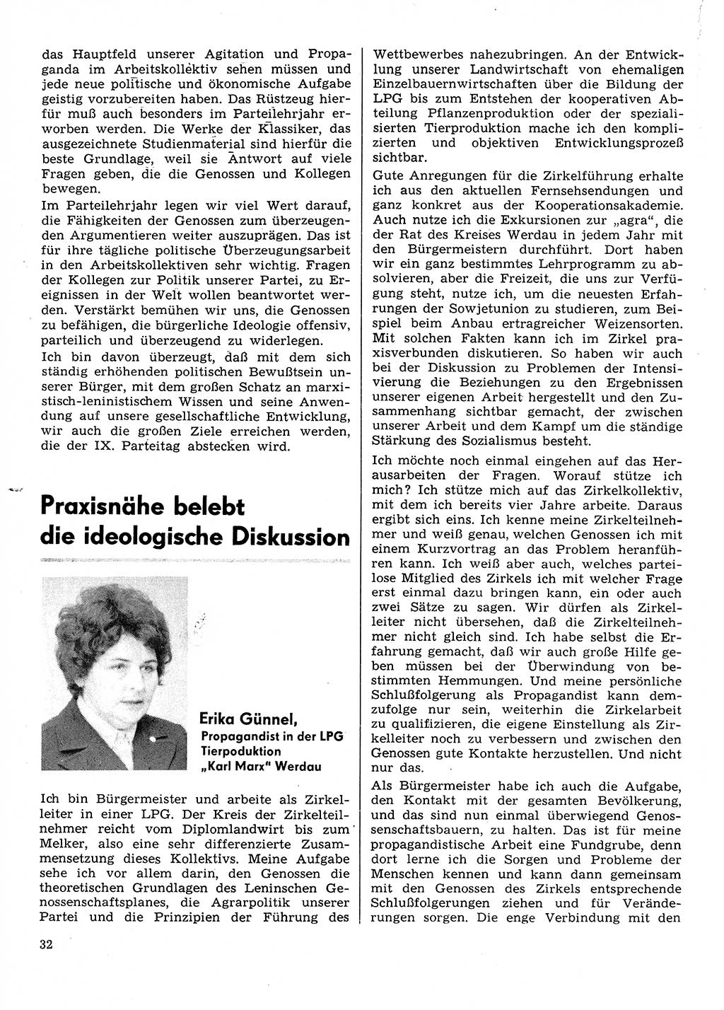 Neuer Weg (NW), Organ des Zentralkomitees (ZK) der SED (Sozialistische Einheitspartei Deutschlands) für Fragen des Parteilebens, 31. Jahrgang [Deutsche Demokratische Republik (DDR)] 1976, Seite 32 (NW ZK SED DDR 1976, S. 32)