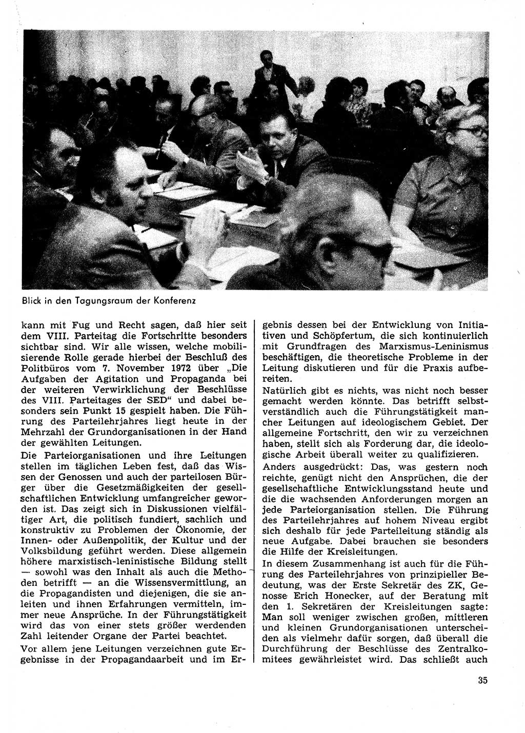 Neuer Weg (NW), Organ des Zentralkomitees (ZK) der SED (Sozialistische Einheitspartei Deutschlands) für Fragen des Parteilebens, 31. Jahrgang [Deutsche Demokratische Republik (DDR)] 1976, Seite 35 (NW ZK SED DDR 1976, S. 35)