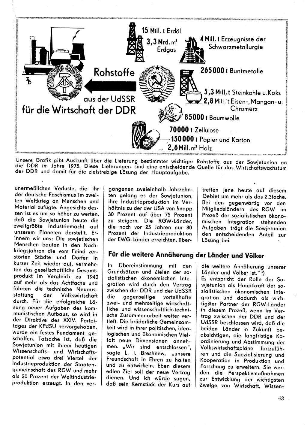 Neuer Weg (NW), Organ des Zentralkomitees (ZK) der SED (Sozialistische Einheitspartei Deutschlands) für Fragen des Parteilebens, 31. Jahrgang [Deutsche Demokratische Republik (DDR)] 1976, Seite 43 (NW ZK SED DDR 1976, S. 43)