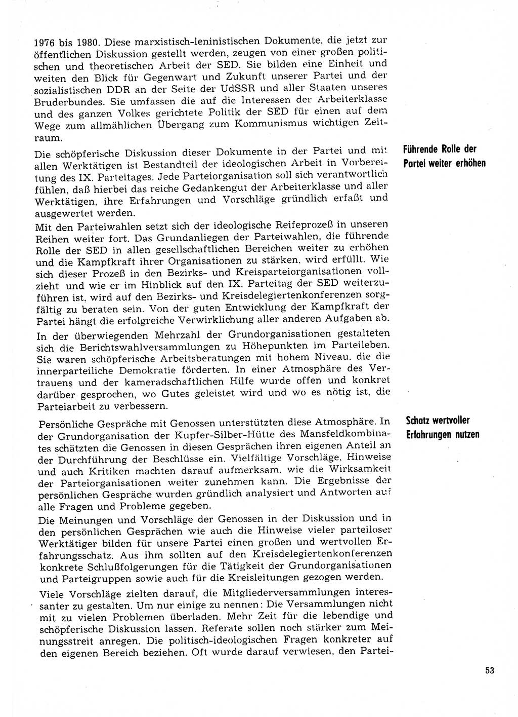 Neuer Weg (NW), Organ des Zentralkomitees (ZK) der SED (Sozialistische Einheitspartei Deutschlands) für Fragen des Parteilebens, 31. Jahrgang [Deutsche Demokratische Republik (DDR)] 1976, Seite 53 (NW ZK SED DDR 1976, S. 53)