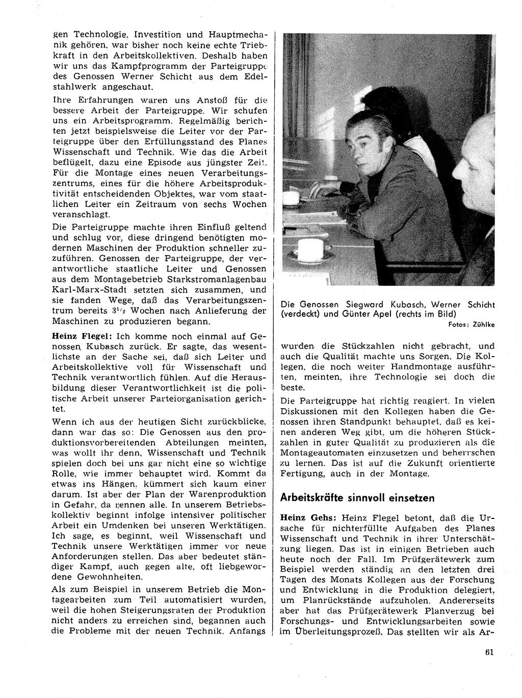 Neuer Weg (NW), Organ des Zentralkomitees (ZK) der SED (Sozialistische Einheitspartei Deutschlands) für Fragen des Parteilebens, 31. Jahrgang [Deutsche Demokratische Republik (DDR)] 1976, Seite 61 (NW ZK SED DDR 1976, S. 61)