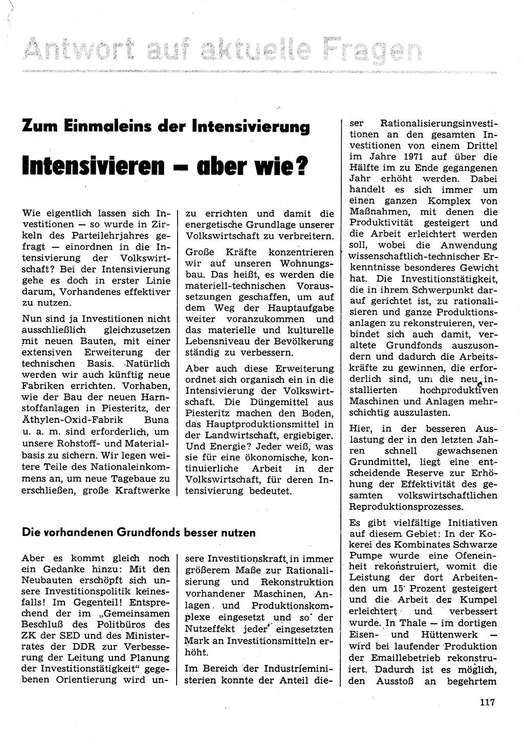 Neuer Weg (NW), Organ des Zentralkomitees (ZK) der SED (Sozialistische Einheitspartei Deutschlands) für Fragen des Parteilebens, 31. Jahrgang [Deutsche Demokratische Republik (DDR)] 1976, Seite 117 (NW ZK SED DDR 1976, S. 117)