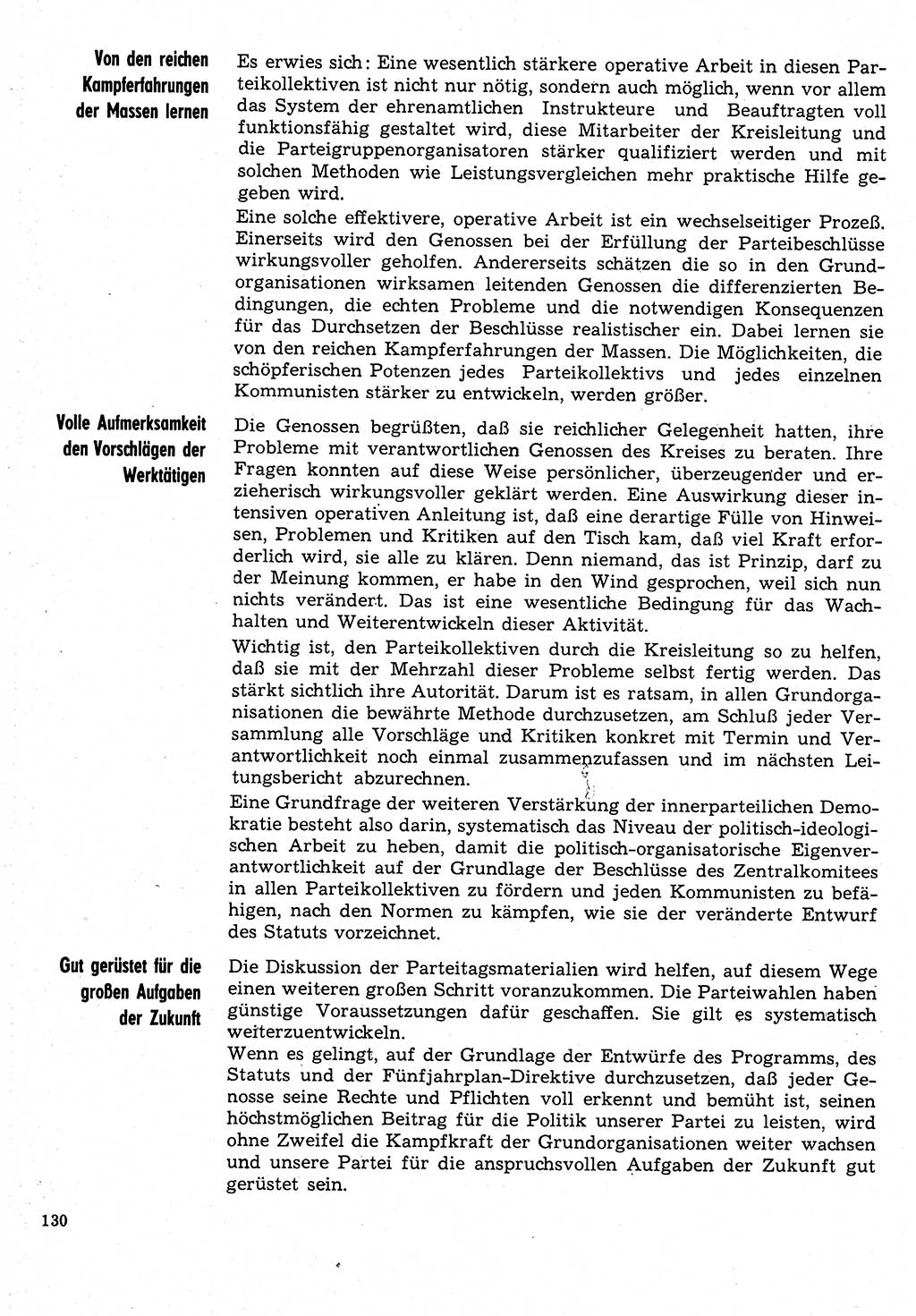 Neuer Weg (NW), Organ des Zentralkomitees (ZK) der SED (Sozialistische Einheitspartei Deutschlands) für Fragen des Parteilebens, 31. Jahrgang [Deutsche Demokratische Republik (DDR)] 1976, Seite 130 (NW ZK SED DDR 1976, S. 130)
