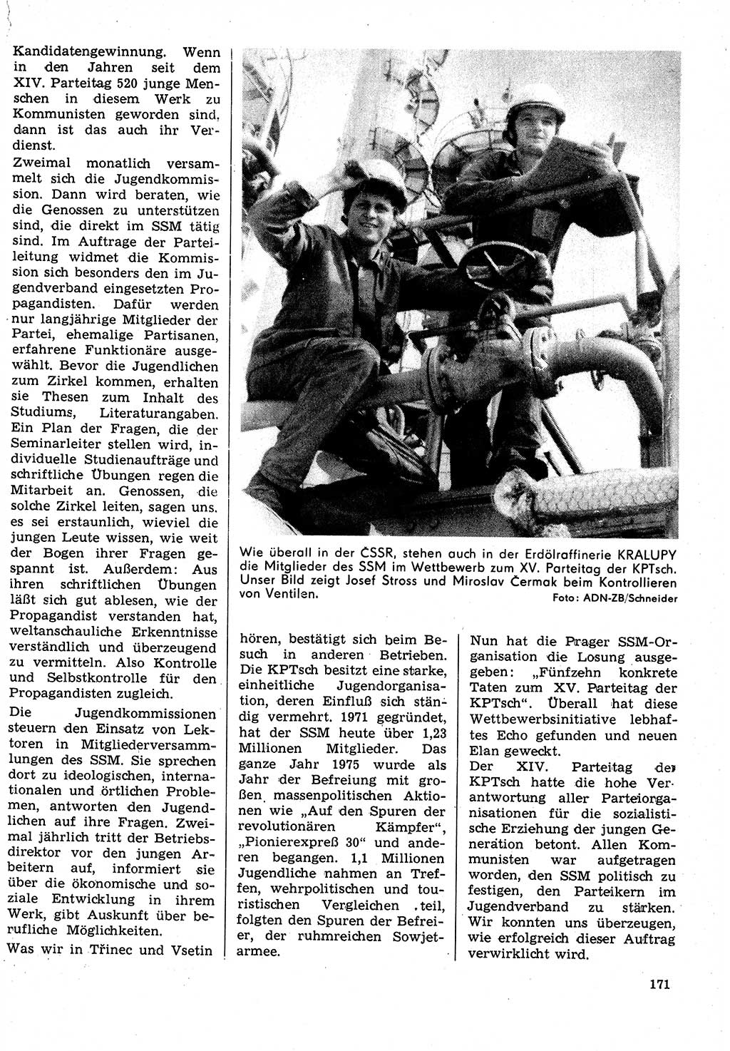 Neuer Weg (NW), Organ des Zentralkomitees (ZK) der SED (Sozialistische Einheitspartei Deutschlands) für Fragen des Parteilebens, 31. Jahrgang [Deutsche Demokratische Republik (DDR)] 1976, Seite 171 (NW ZK SED DDR 1976, S. 171)