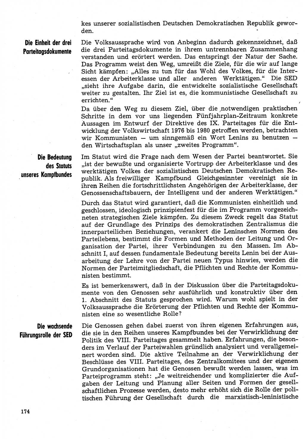 Neuer Weg (NW), Organ des Zentralkomitees (ZK) der SED (Sozialistische Einheitspartei Deutschlands) für Fragen des Parteilebens, 31. Jahrgang [Deutsche Demokratische Republik (DDR)] 1976, Seite 174 (NW ZK SED DDR 1976, S. 174)