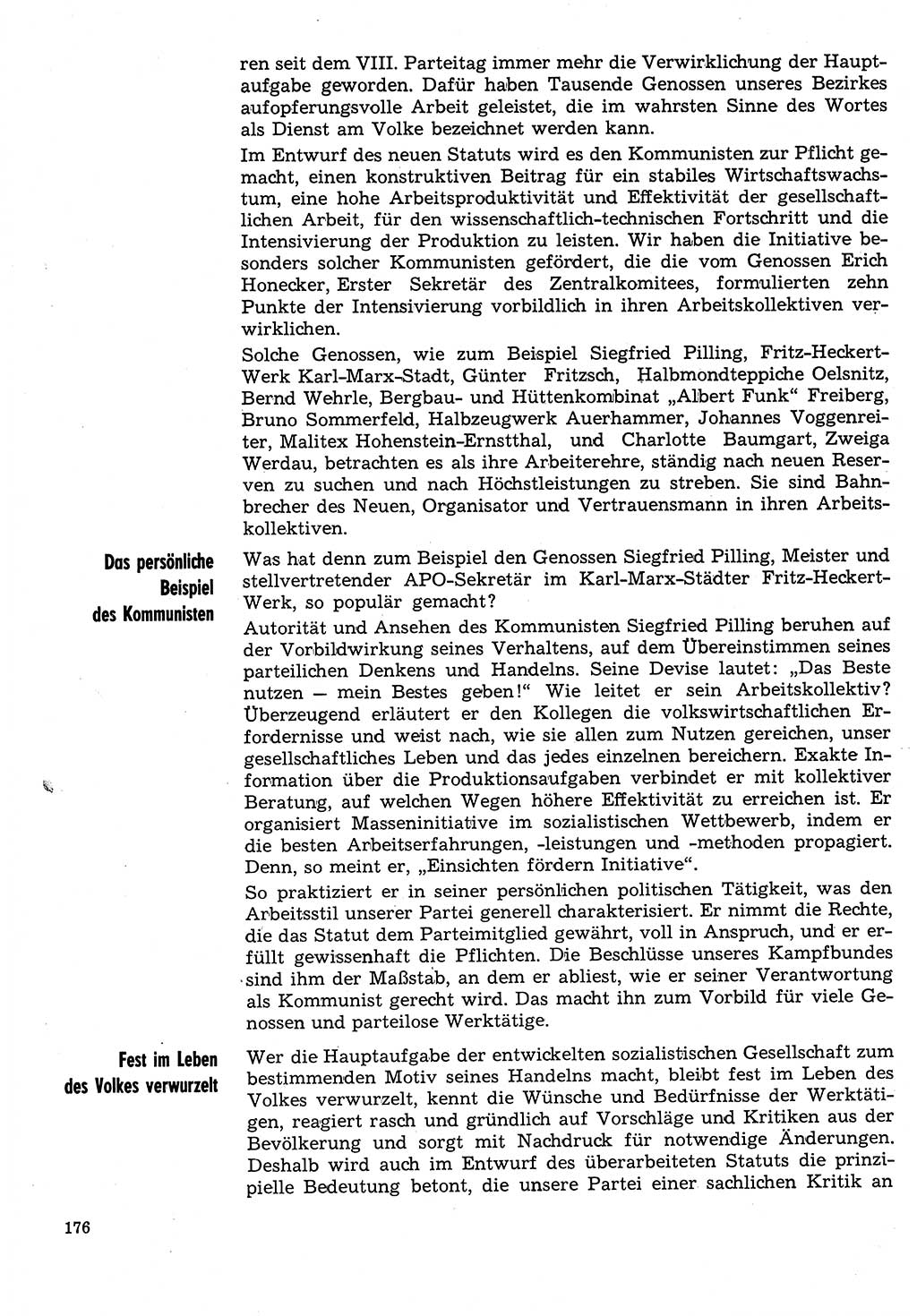 Neuer Weg (NW), Organ des Zentralkomitees (ZK) der SED (Sozialistische Einheitspartei Deutschlands) für Fragen des Parteilebens, 31. Jahrgang [Deutsche Demokratische Republik (DDR)] 1976, Seite 176 (NW ZK SED DDR 1976, S. 176)