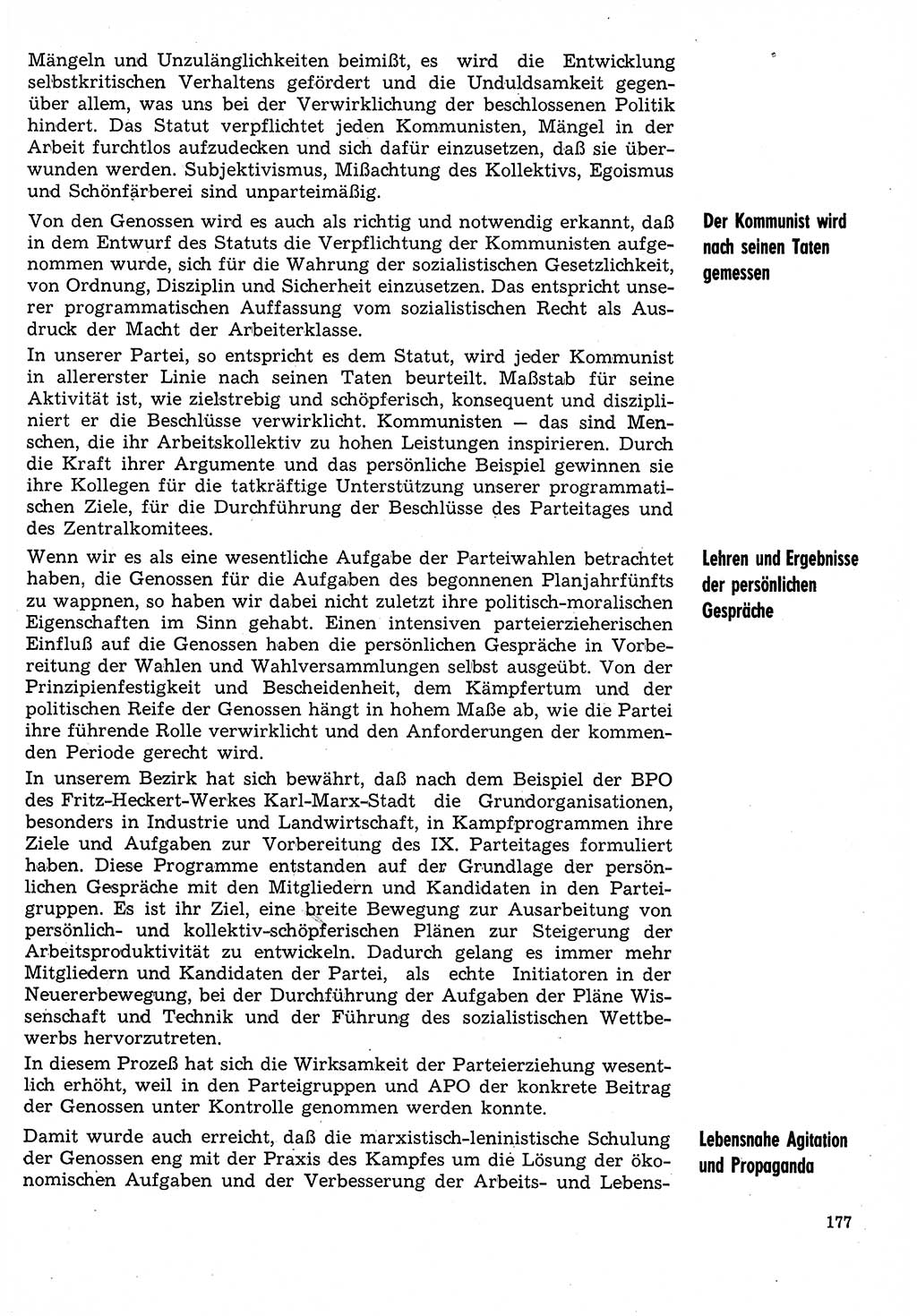 Neuer Weg (NW), Organ des Zentralkomitees (ZK) der SED (Sozialistische Einheitspartei Deutschlands) für Fragen des Parteilebens, 31. Jahrgang [Deutsche Demokratische Republik (DDR)] 1976, Seite 177 (NW ZK SED DDR 1976, S. 177)