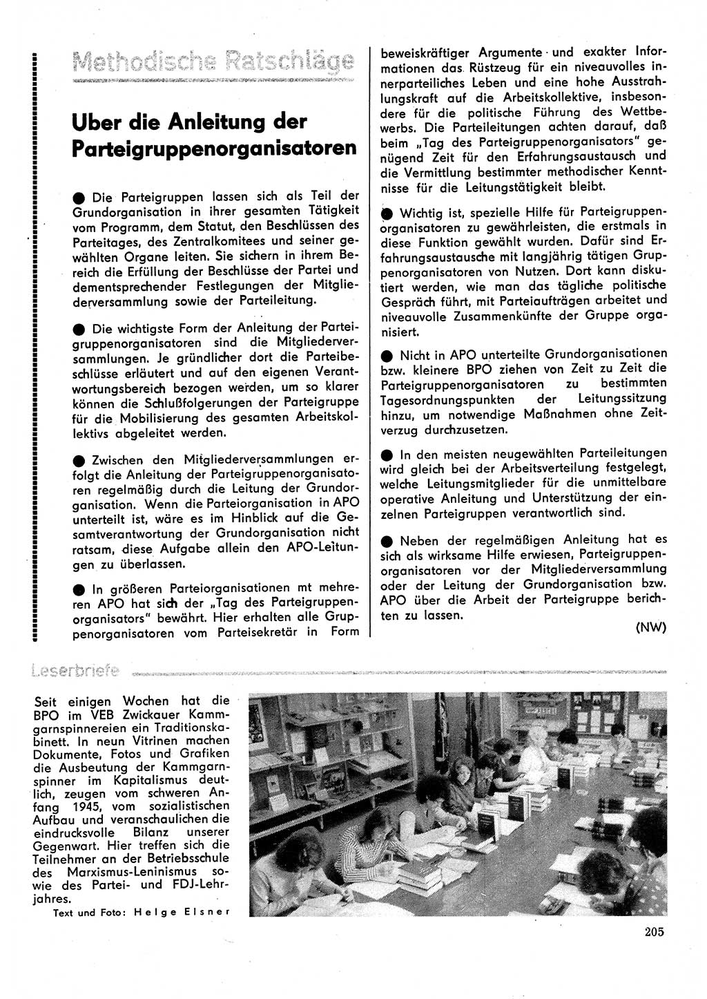 Neuer Weg (NW), Organ des Zentralkomitees (ZK) der SED (Sozialistische Einheitspartei Deutschlands) für Fragen des Parteilebens, 31. Jahrgang [Deutsche Demokratische Republik (DDR)] 1976, Seite 205 (NW ZK SED DDR 1976, S. 205)