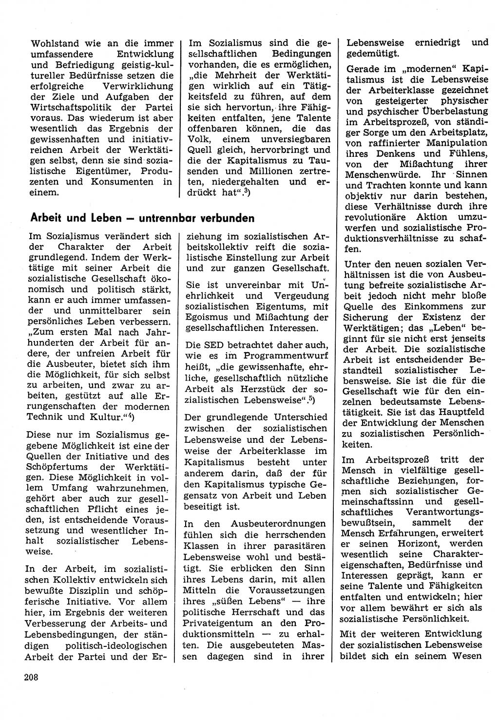 Neuer Weg (NW), Organ des Zentralkomitees (ZK) der SED (Sozialistische Einheitspartei Deutschlands) für Fragen des Parteilebens, 31. Jahrgang [Deutsche Demokratische Republik (DDR)] 1976, Seite 208 (NW ZK SED DDR 1976, S. 208)