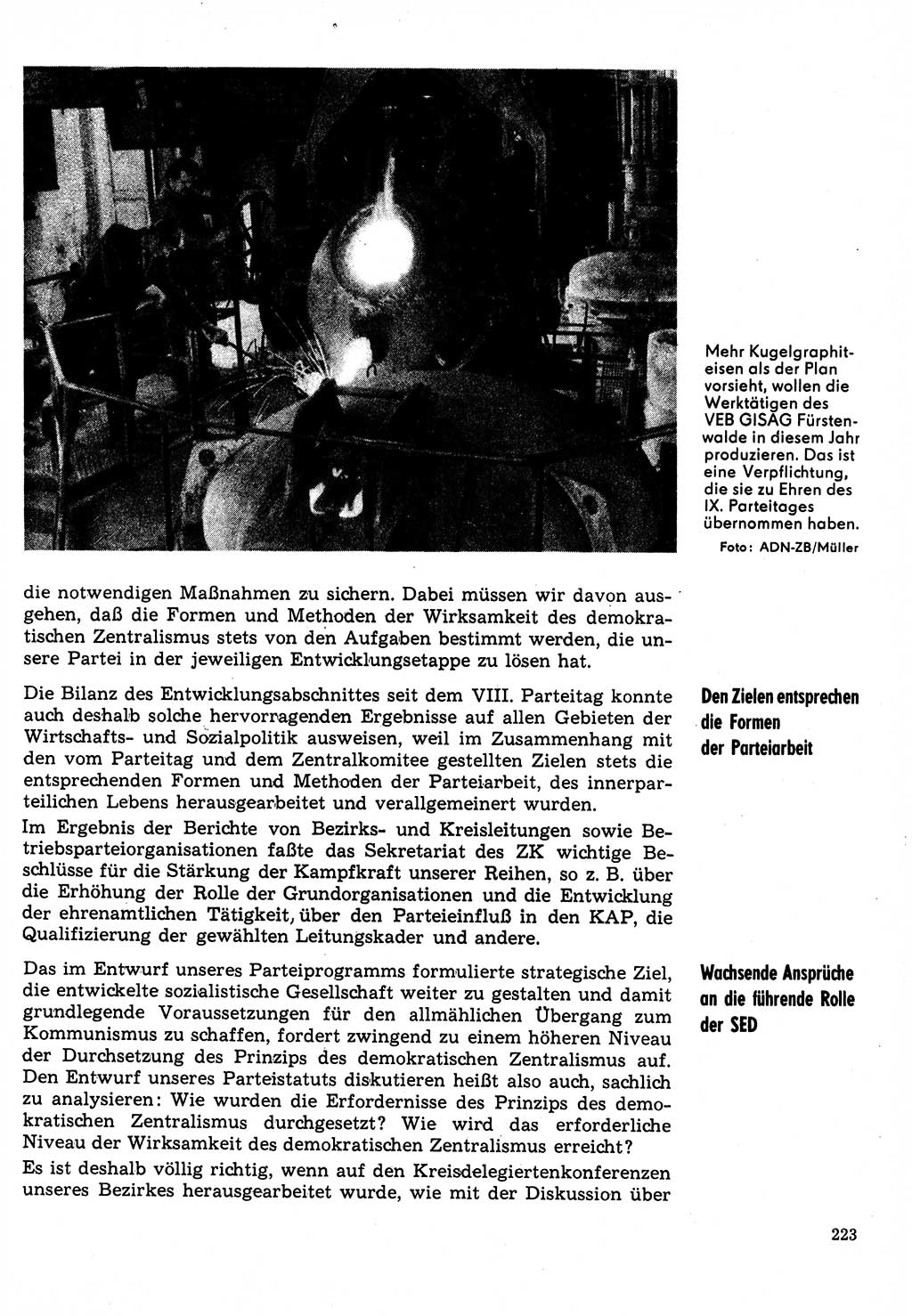 Neuer Weg (NW), Organ des Zentralkomitees (ZK) der SED (Sozialistische Einheitspartei Deutschlands) für Fragen des Parteilebens, 31. Jahrgang [Deutsche Demokratische Republik (DDR)] 1976, Seite 223 (NW ZK SED DDR 1976, S. 223)