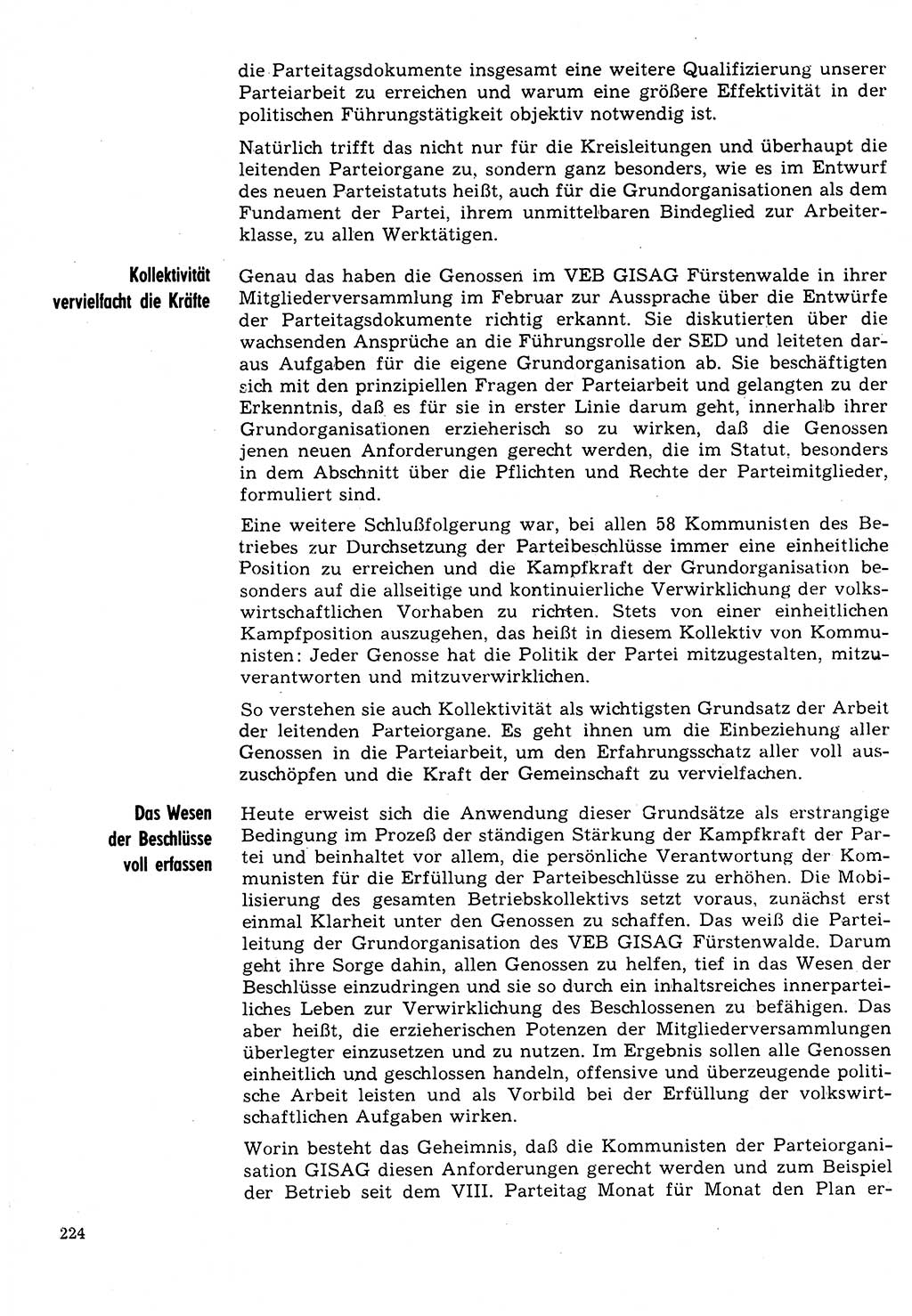Neuer Weg (NW), Organ des Zentralkomitees (ZK) der SED (Sozialistische Einheitspartei Deutschlands) für Fragen des Parteilebens, 31. Jahrgang [Deutsche Demokratische Republik (DDR)] 1976, Seite 224 (NW ZK SED DDR 1976, S. 224)