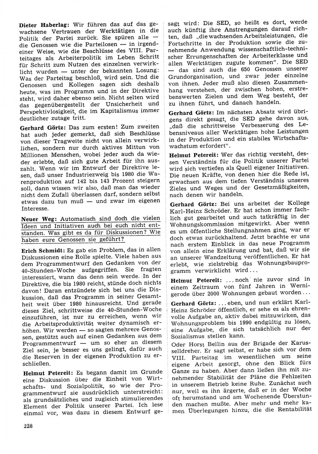 Neuer Weg (NW), Organ des Zentralkomitees (ZK) der SED (Sozialistische Einheitspartei Deutschlands) für Fragen des Parteilebens, 31. Jahrgang [Deutsche Demokratische Republik (DDR)] 1976, Seite 228 (NW ZK SED DDR 1976, S. 228)