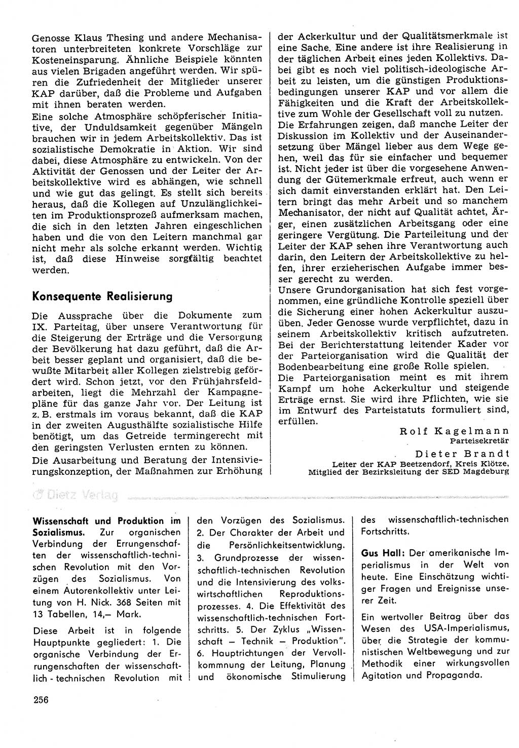 Neuer Weg (NW), Organ des Zentralkomitees (ZK) der SED (Sozialistische Einheitspartei Deutschlands) für Fragen des Parteilebens, 31. Jahrgang [Deutsche Demokratische Republik (DDR)] 1976, Seite 256 (NW ZK SED DDR 1976, S. 256)
