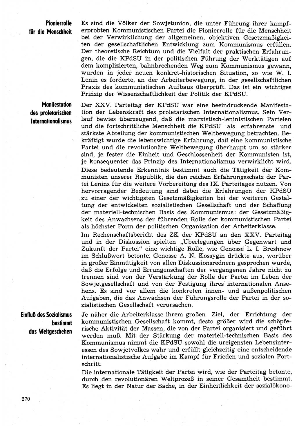 Neuer Weg (NW), Organ des Zentralkomitees (ZK) der SED (Sozialistische Einheitspartei Deutschlands) für Fragen des Parteilebens, 31. Jahrgang [Deutsche Demokratische Republik (DDR)] 1976, Seite 270 (NW ZK SED DDR 1976, S. 270)