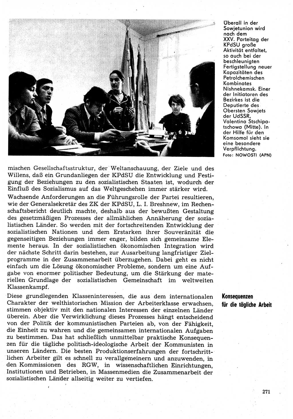 Neuer Weg (NW), Organ des Zentralkomitees (ZK) der SED (Sozialistische Einheitspartei Deutschlands) für Fragen des Parteilebens, 31. Jahrgang [Deutsche Demokratische Republik (DDR)] 1976, Seite 271 (NW ZK SED DDR 1976, S. 271)