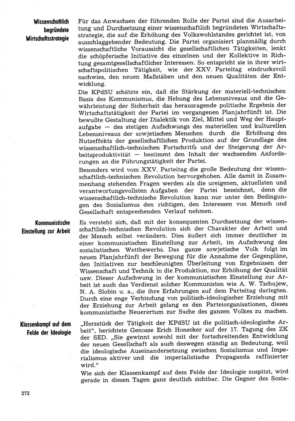 Neuer Weg (NW), Organ des Zentralkomitees (ZK) der SED (Sozialistische Einheitspartei Deutschlands) für Fragen des Parteilebens, 31. Jahrgang [Deutsche Demokratische Republik (DDR)] 1976, Seite 272 (NW ZK SED DDR 1976, S. 272)