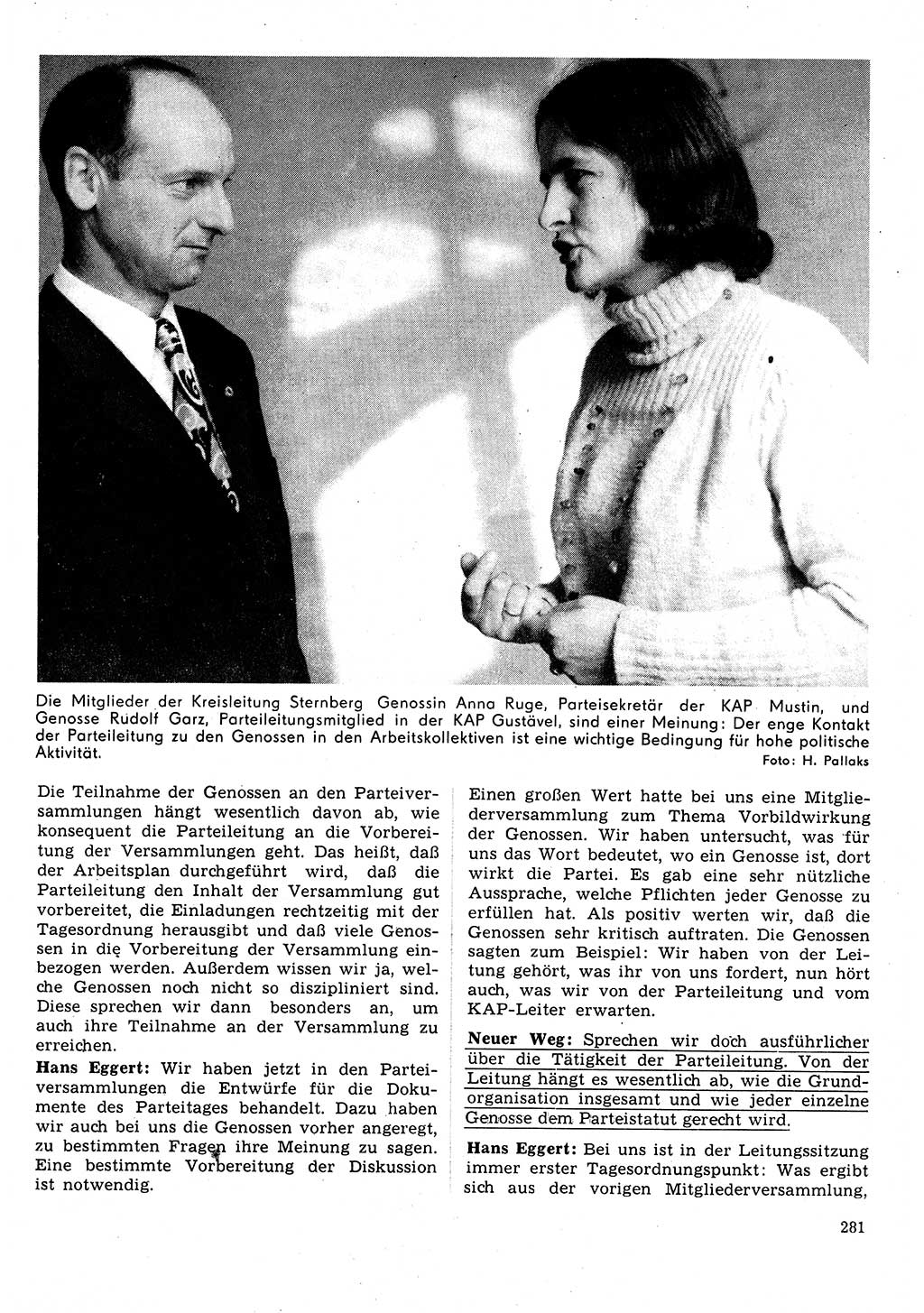 Neuer Weg (NW), Organ des Zentralkomitees (ZK) der SED (Sozialistische Einheitspartei Deutschlands) für Fragen des Parteilebens, 31. Jahrgang [Deutsche Demokratische Republik (DDR)] 1976, Seite 281 (NW ZK SED DDR 1976, S. 281)