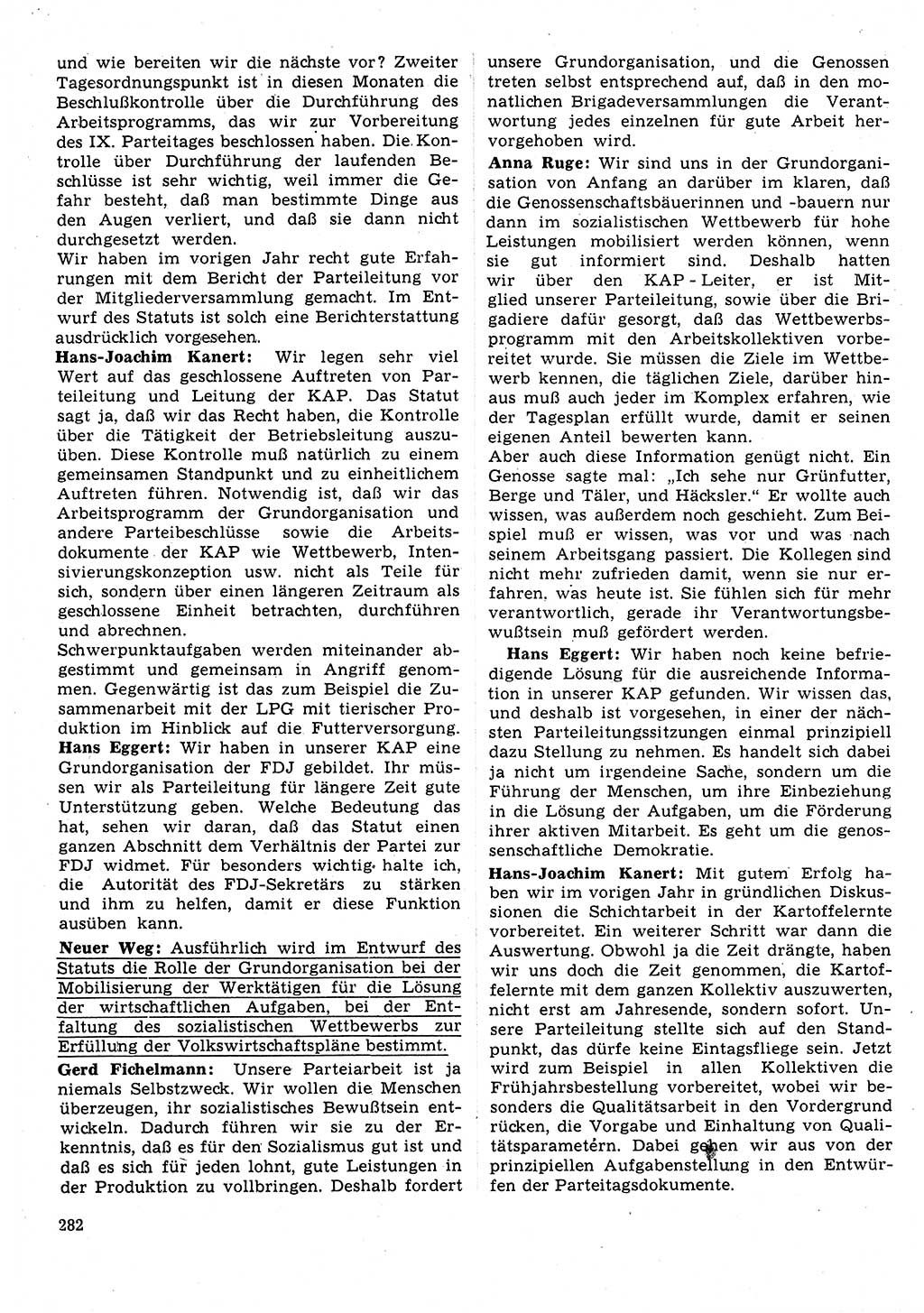 Neuer Weg (NW), Organ des Zentralkomitees (ZK) der SED (Sozialistische Einheitspartei Deutschlands) für Fragen des Parteilebens, 31. Jahrgang [Deutsche Demokratische Republik (DDR)] 1976, Seite 282 (NW ZK SED DDR 1976, S. 282)