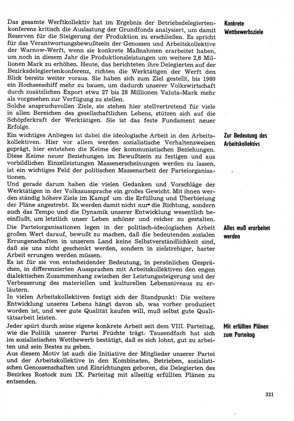 Neuer Weg (NW), Organ des Zentralkomitees (ZK) der SED (Sozialistische Einheitspartei Deutschlands) für Fragen des Parteilebens, 31. Jahrgang [Deutsche Demokratische Republik (DDR)] 1976, Seite 321 (NW ZK SED DDR 1976, S. 321)