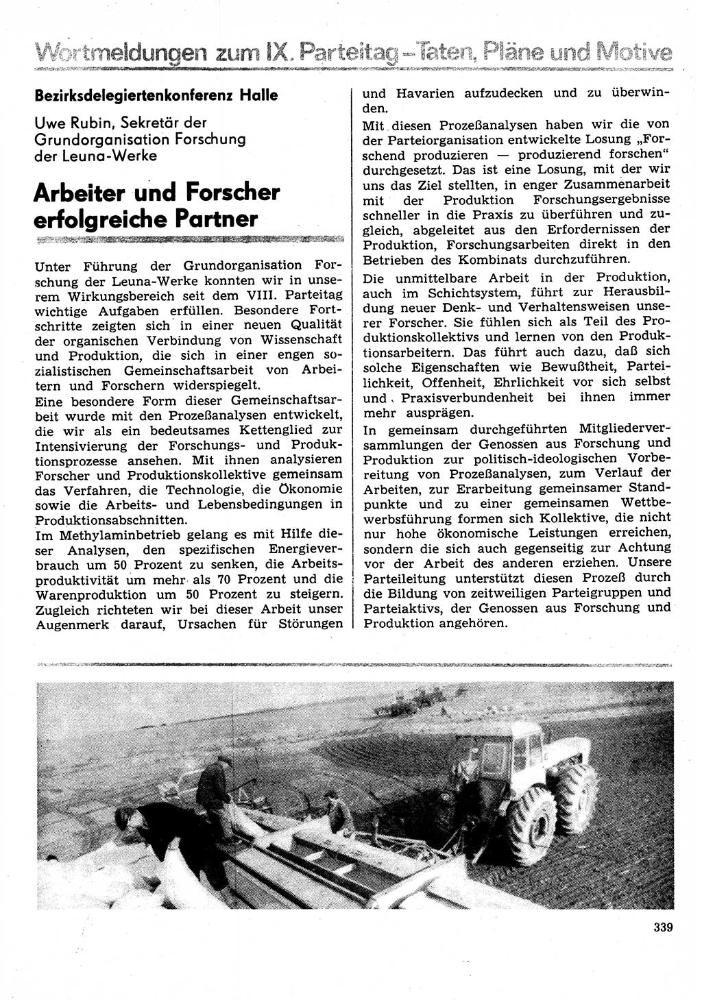 Neuer Weg (NW), Organ des Zentralkomitees (ZK) der SED (Sozialistische Einheitspartei Deutschlands) für Fragen des Parteilebens, 31. Jahrgang [Deutsche Demokratische Republik (DDR)] 1976, Seite 339 (NW ZK SED DDR 1976, S. 339)