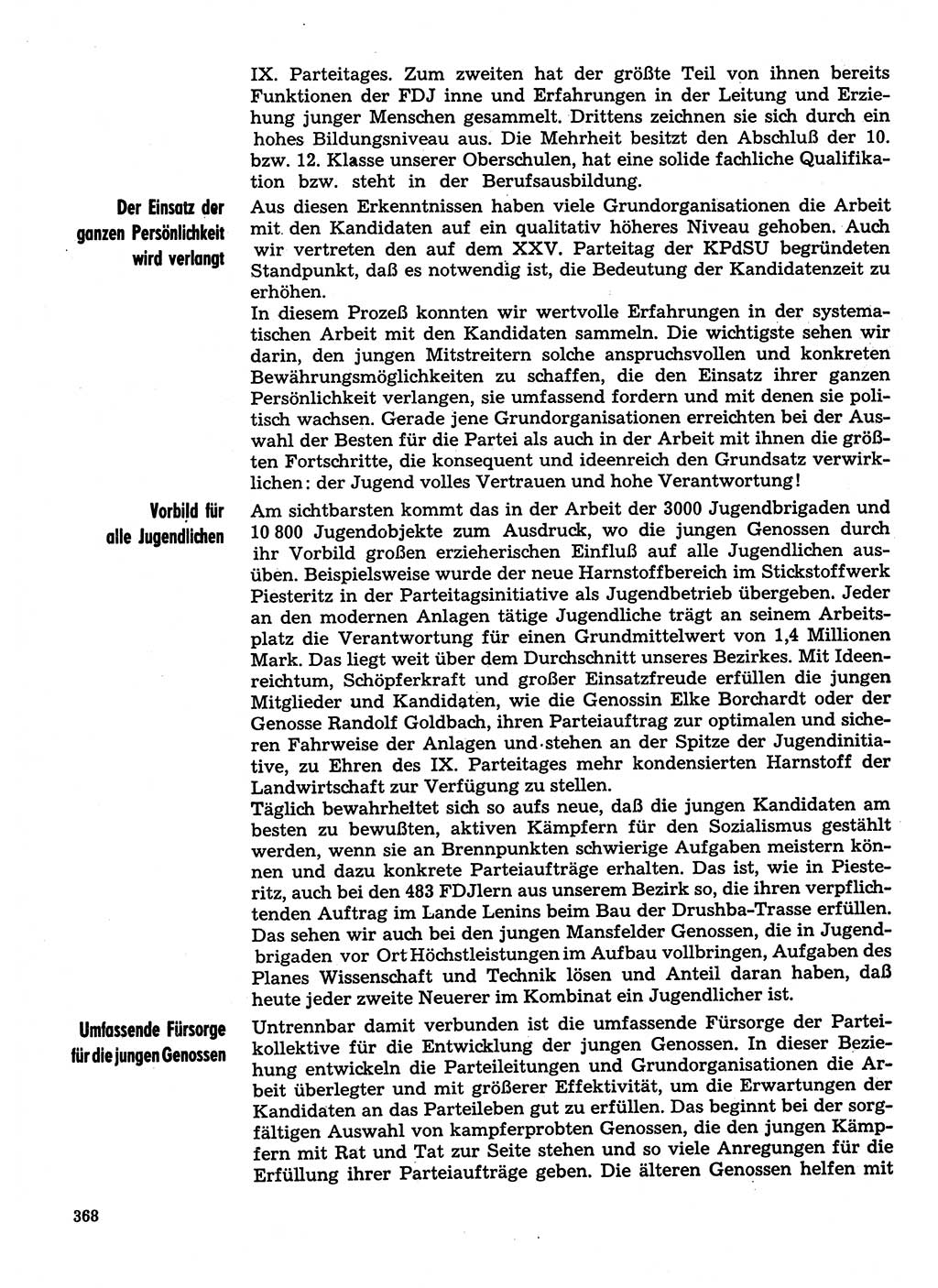Neuer Weg (NW), Organ des Zentralkomitees (ZK) der SED (Sozialistische Einheitspartei Deutschlands) für Fragen des Parteilebens, 31. Jahrgang [Deutsche Demokratische Republik (DDR)] 1976, Seite 368 (NW ZK SED DDR 1976, S. 368)