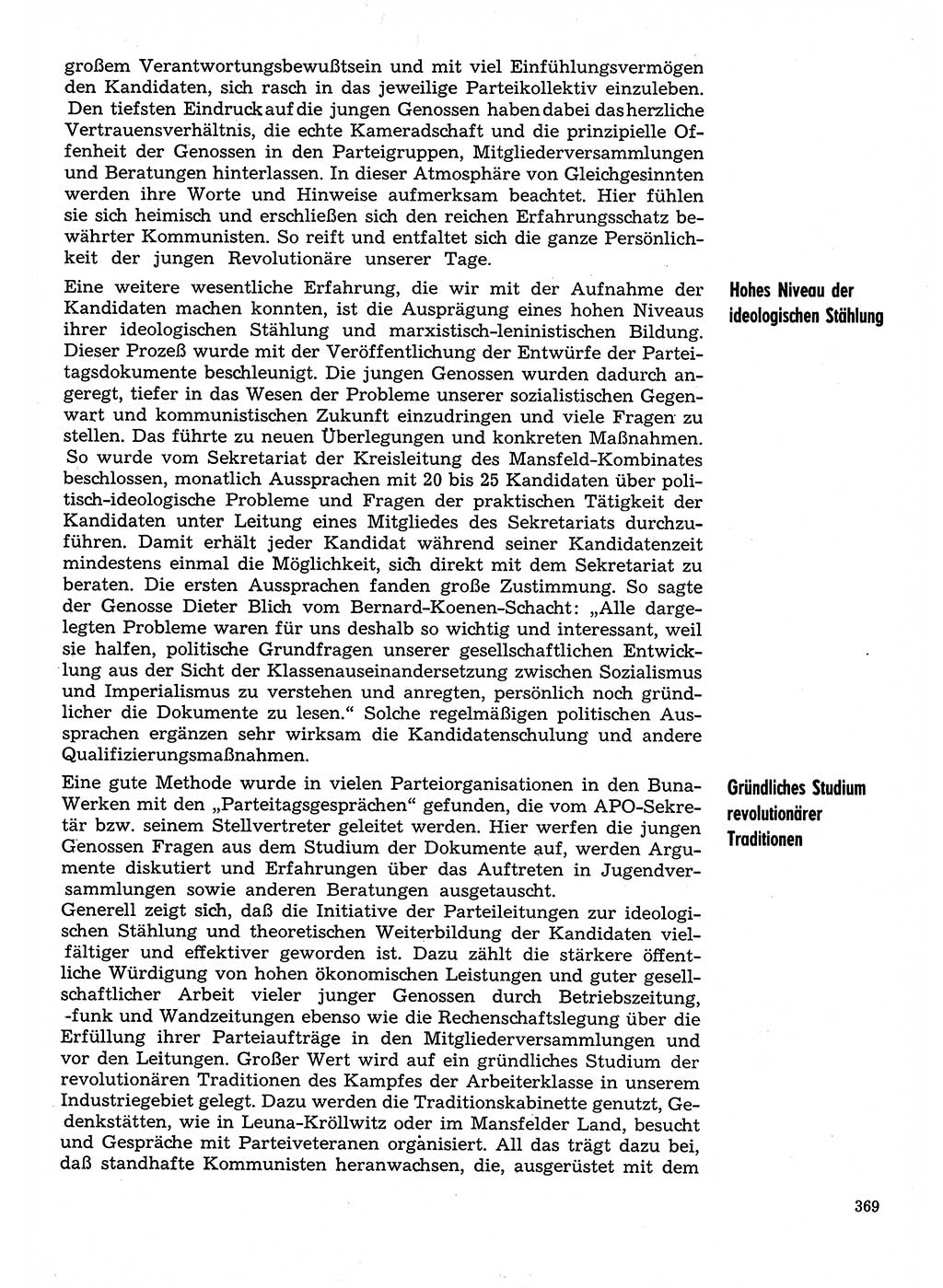 Neuer Weg (NW), Organ des Zentralkomitees (ZK) der SED (Sozialistische Einheitspartei Deutschlands) für Fragen des Parteilebens, 31. Jahrgang [Deutsche Demokratische Republik (DDR)] 1976, Seite 369 (NW ZK SED DDR 1976, S. 369)