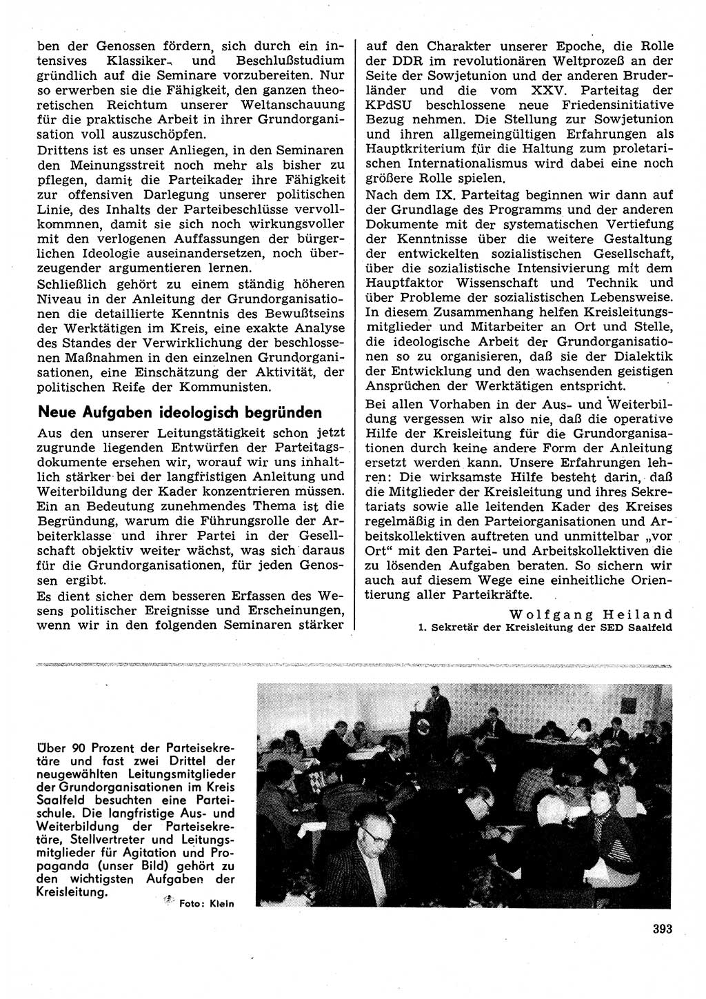 Neuer Weg (NW), Organ des Zentralkomitees (ZK) der SED (Sozialistische Einheitspartei Deutschlands) für Fragen des Parteilebens, 31. Jahrgang [Deutsche Demokratische Republik (DDR)] 1976, Seite 393 (NW ZK SED DDR 1976, S. 393)