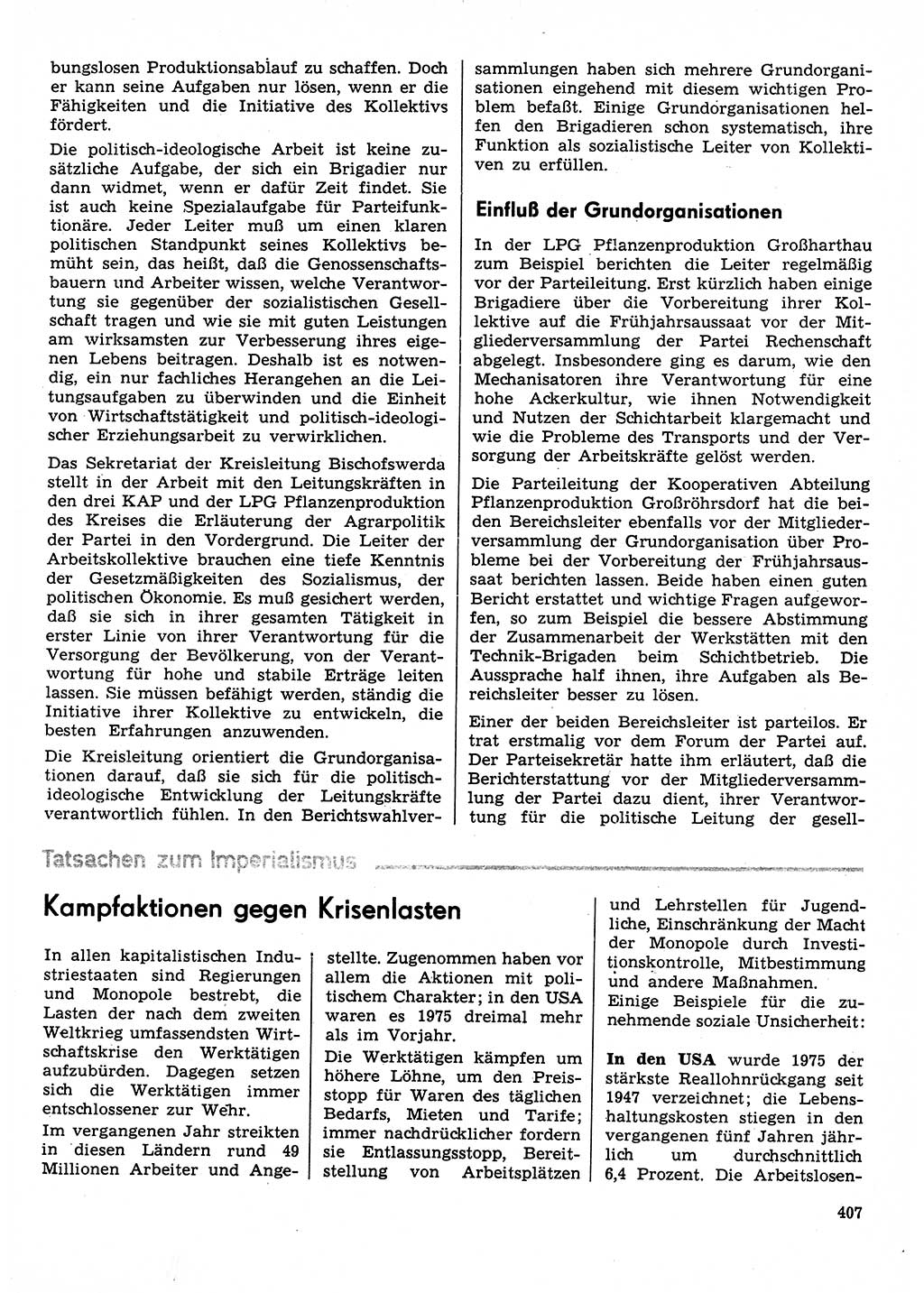 Neuer Weg (NW), Organ des Zentralkomitees (ZK) der SED (Sozialistische Einheitspartei Deutschlands) für Fragen des Parteilebens, 31. Jahrgang [Deutsche Demokratische Republik (DDR)] 1976, Seite 407 (NW ZK SED DDR 1976, S. 407)