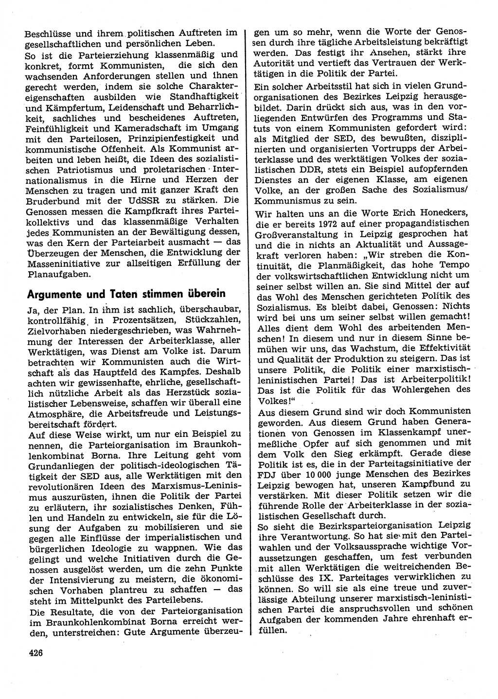 Neuer Weg (NW), Organ des Zentralkomitees (ZK) der SED (Sozialistische Einheitspartei Deutschlands) für Fragen des Parteilebens, 31. Jahrgang [Deutsche Demokratische Republik (DDR)] 1976, Seite 426 (NW ZK SED DDR 1976, S. 426)