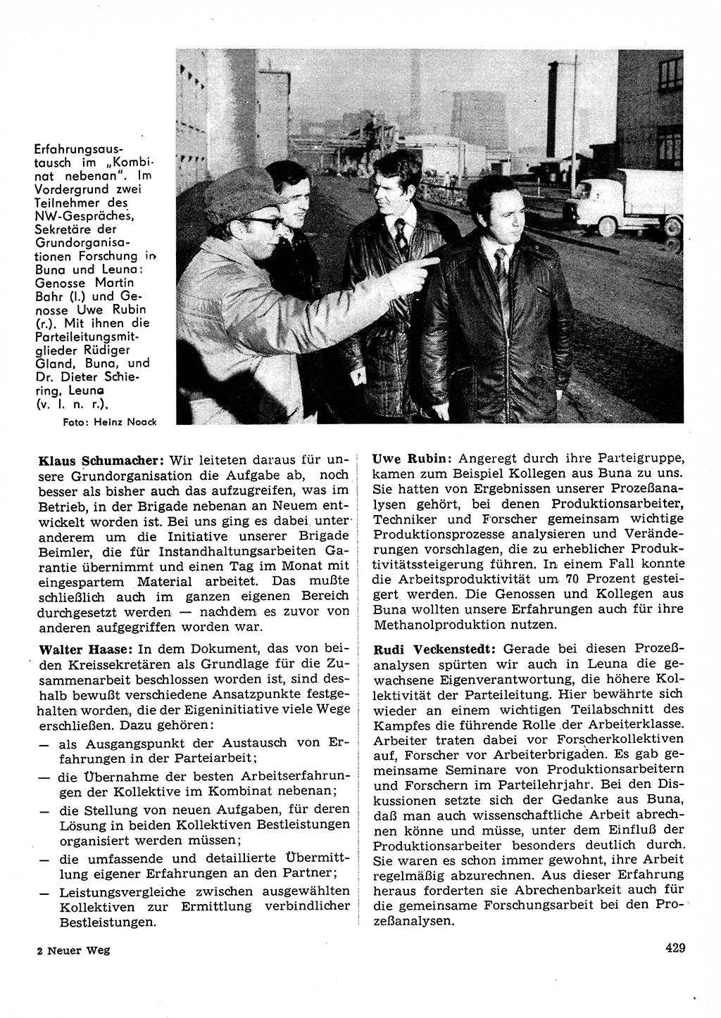 Neuer Weg (NW), Organ des Zentralkomitees (ZK) der SED (Sozialistische Einheitspartei Deutschlands) für Fragen des Parteilebens, 31. Jahrgang [Deutsche Demokratische Republik (DDR)] 1976, Seite 429 (NW ZK SED DDR 1976, S. 429)